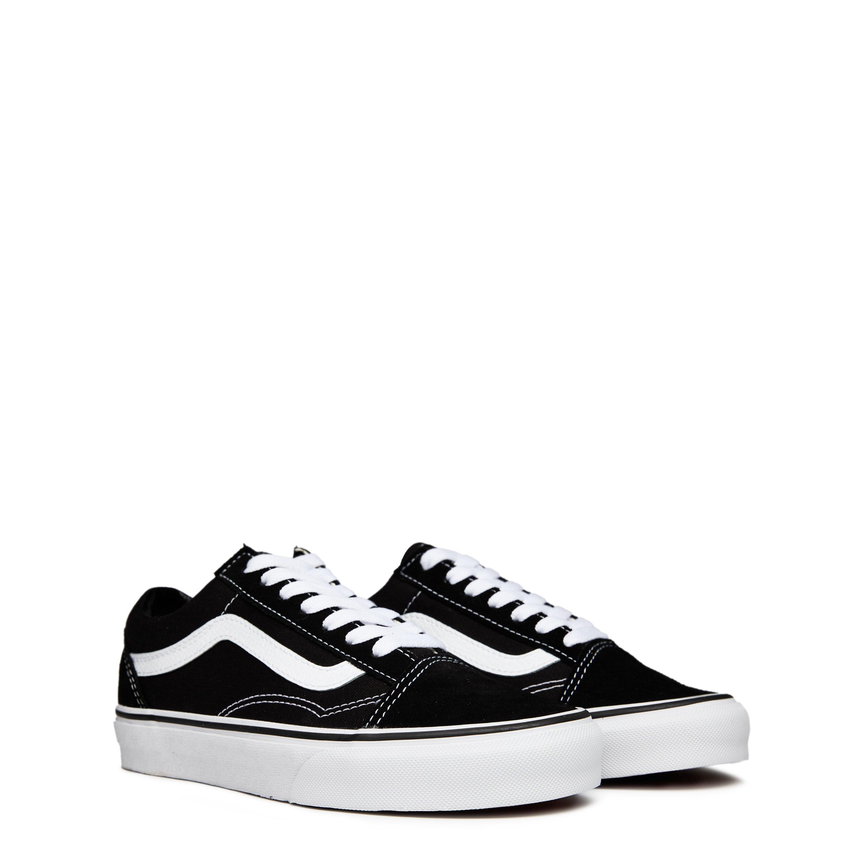 Black/White - Vans - Old Skool Shoes Womens - 4