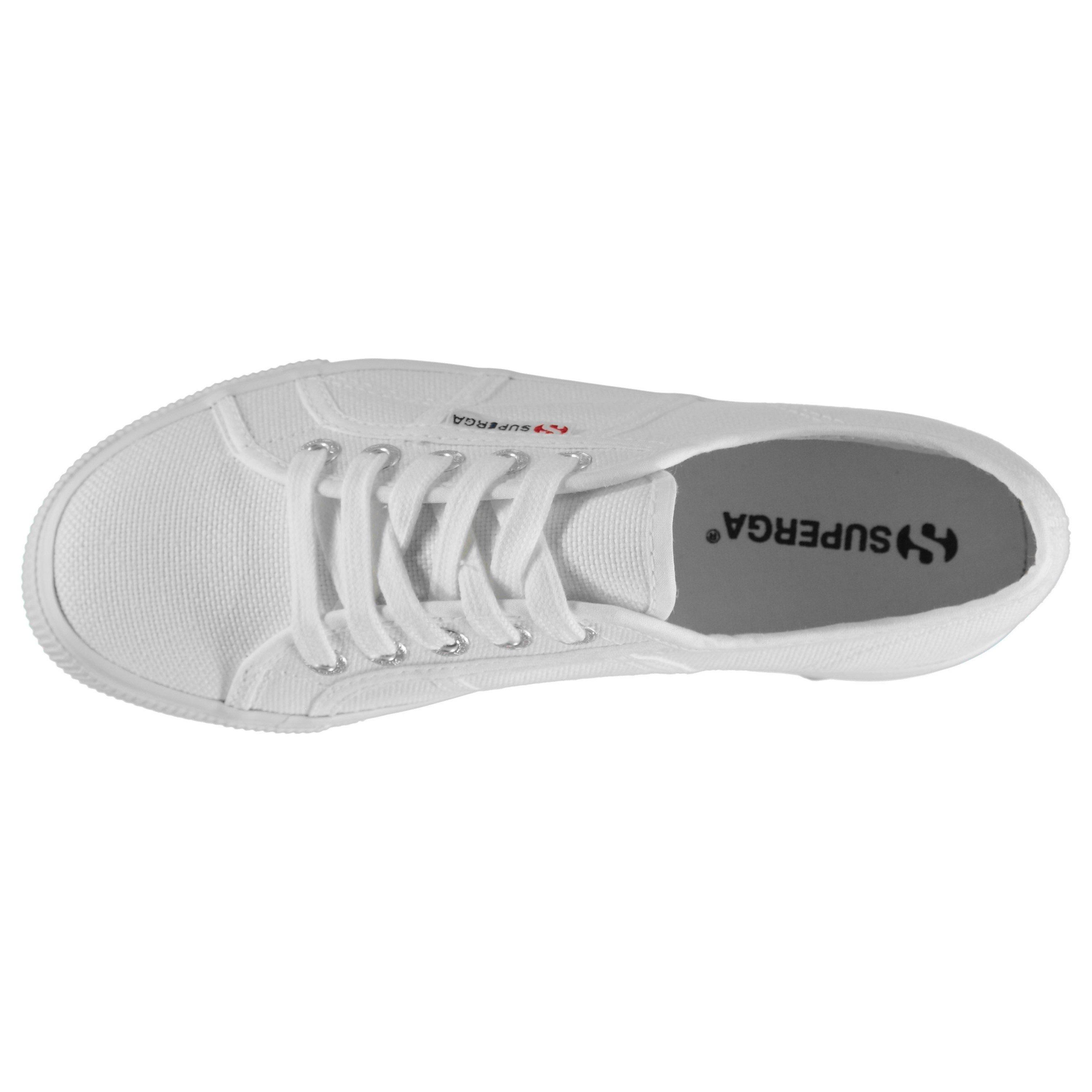 White - Superga - 2790 Platform Canvas Trainers - 3