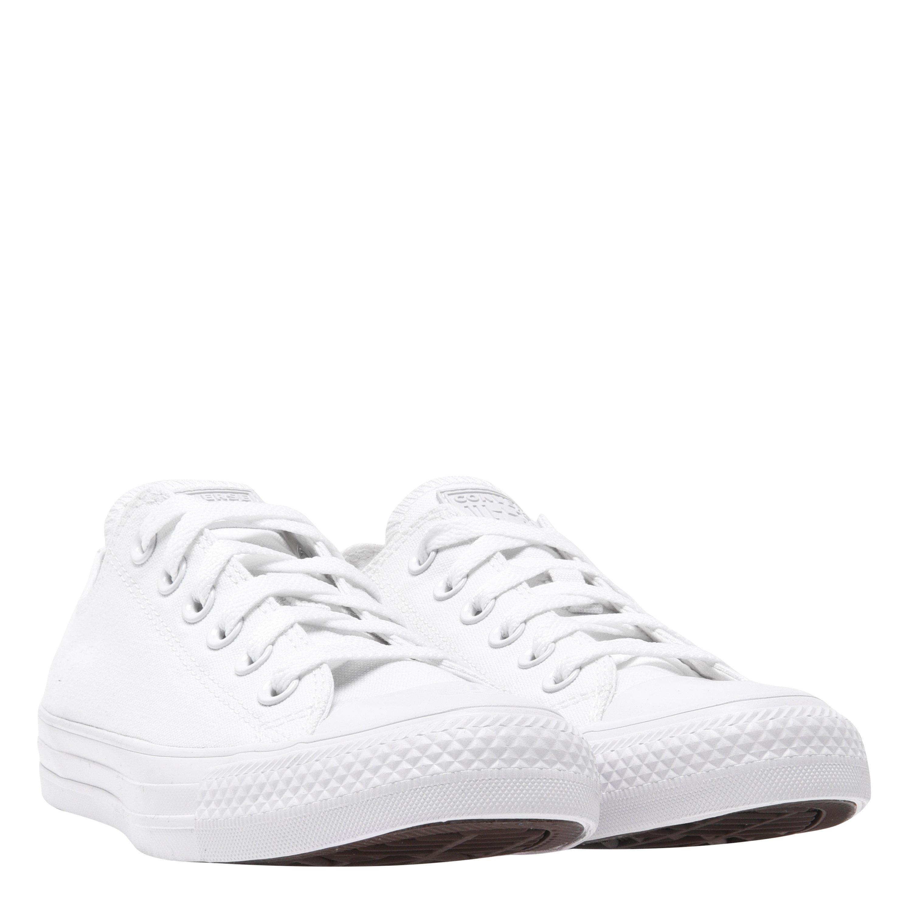 White 137 - Converse - All Star Mono Canvas Trainers - 4