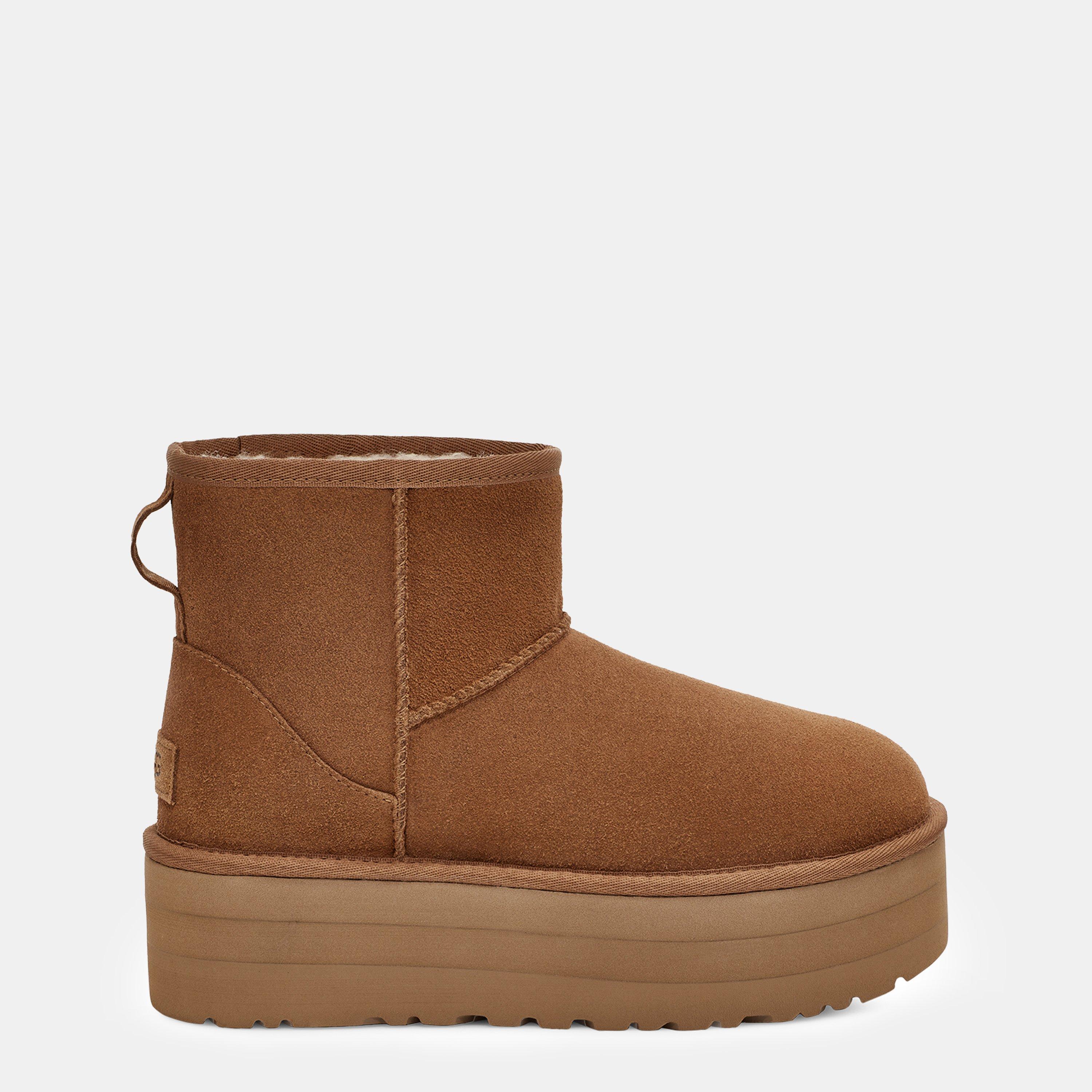 Ugg Classic Mini Platform Boots In Chestnut