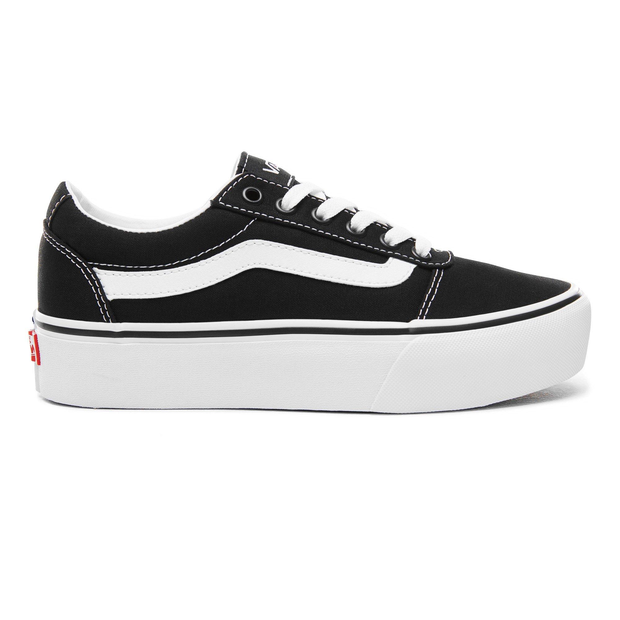 Zwart/Wit - Vans - Ward Platform Women's - 1