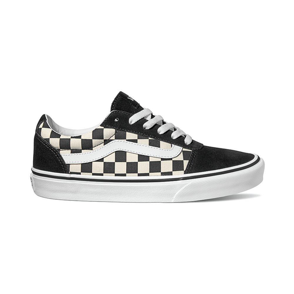 Chkrbrd Blk/Wht - Vans - Ward Canvas Trainers Women's - 1