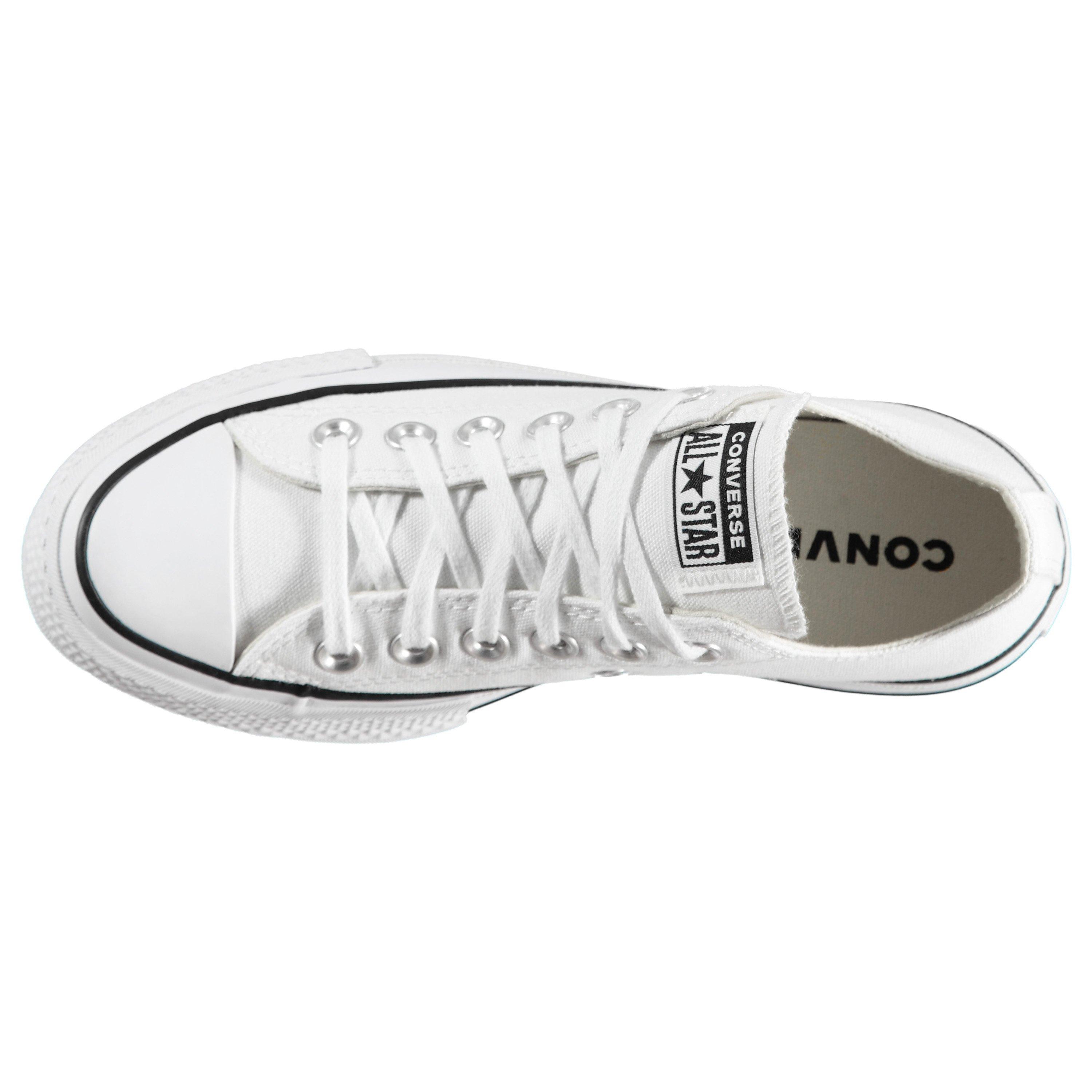 White/Blk 102 - Converse - Chuck Taylor All Star Platform Canvas Low Top Shoes - 3