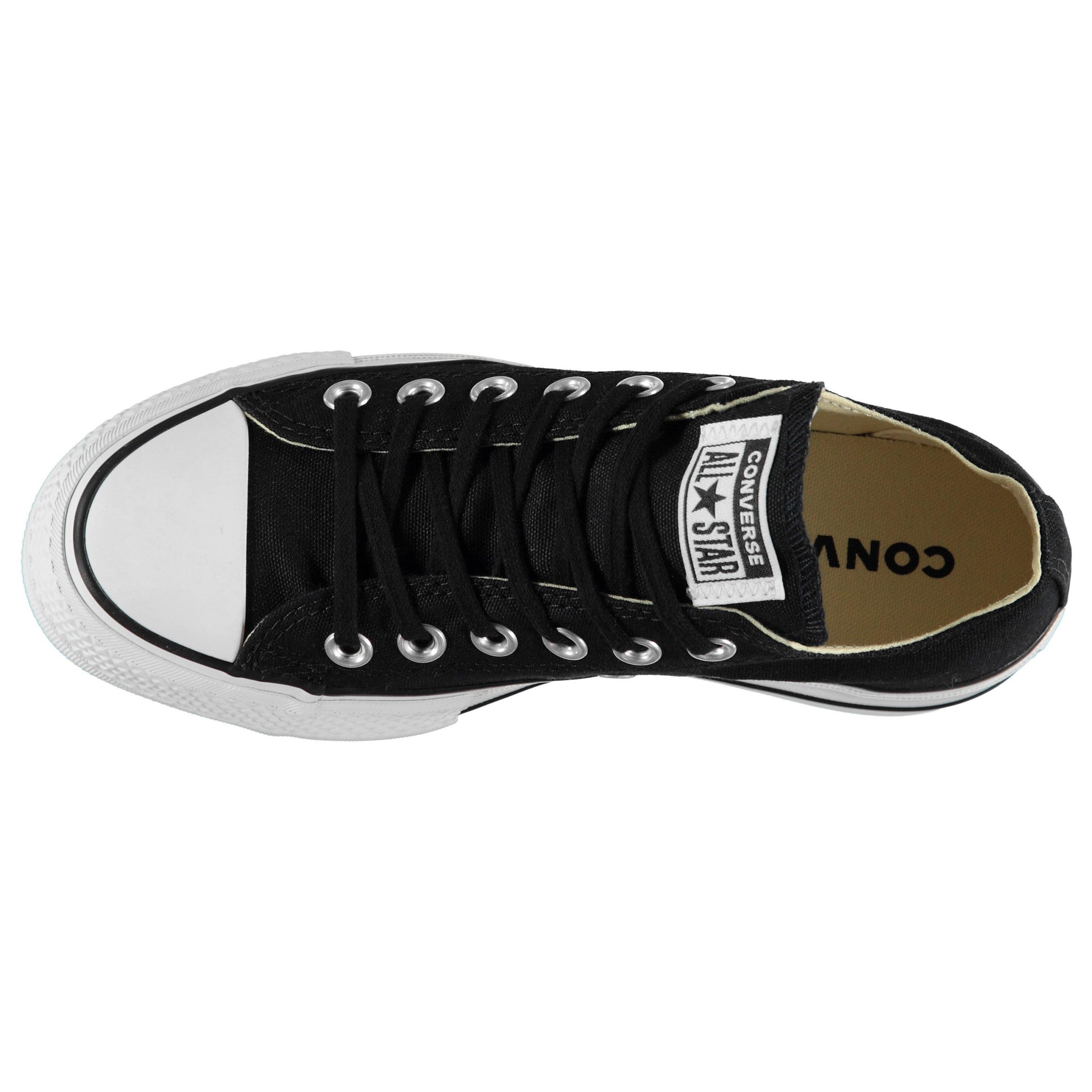 Blk/Wht 001 - Converse - Chuck Taylor All Star Platform Canvas Low Top Shoes - 3