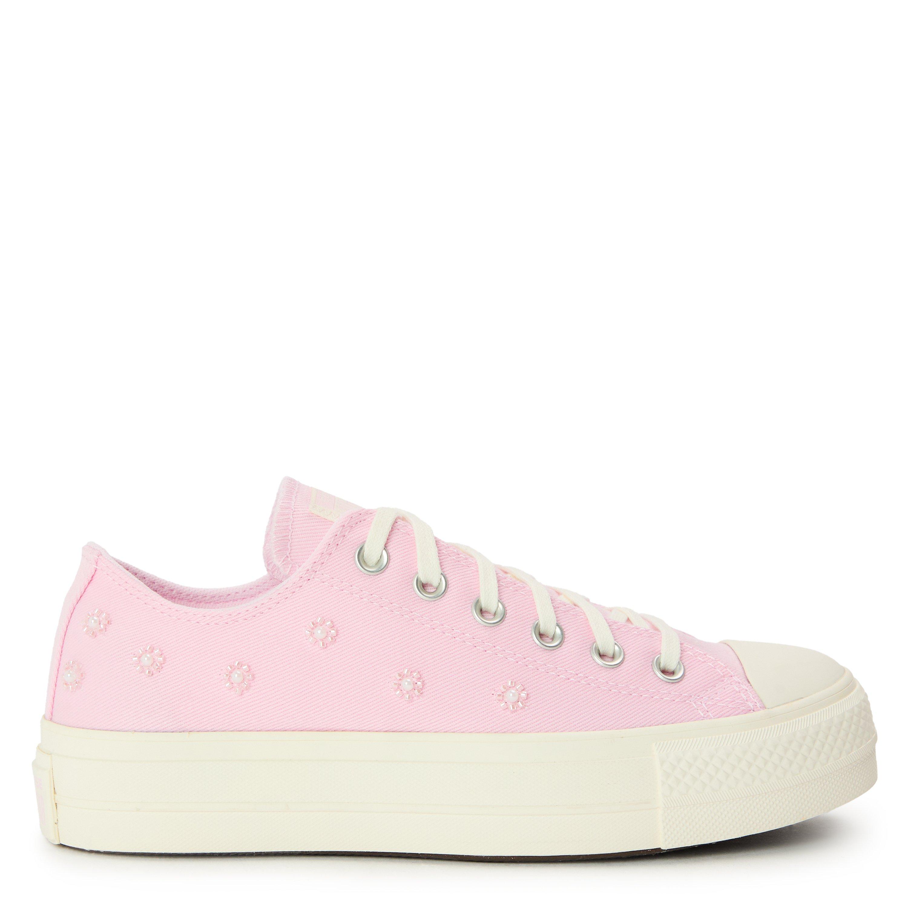 Converse Women's Pink Chuck Taylor All Star Platform Canvas Low Top Shoes in Size 7, Sports Direct - Image 3