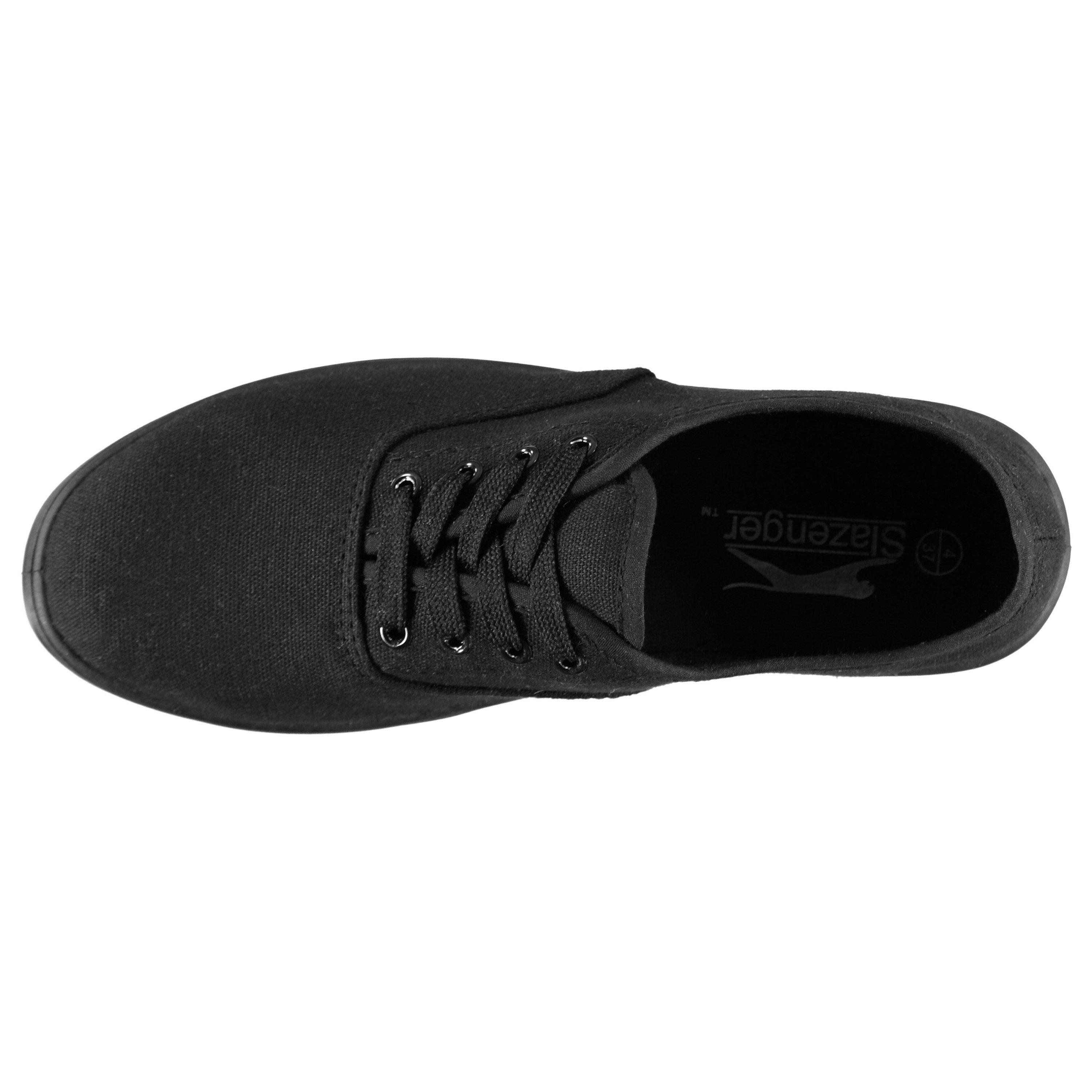 Preto - Slazenger - Ladies Canvas Pumps - 3