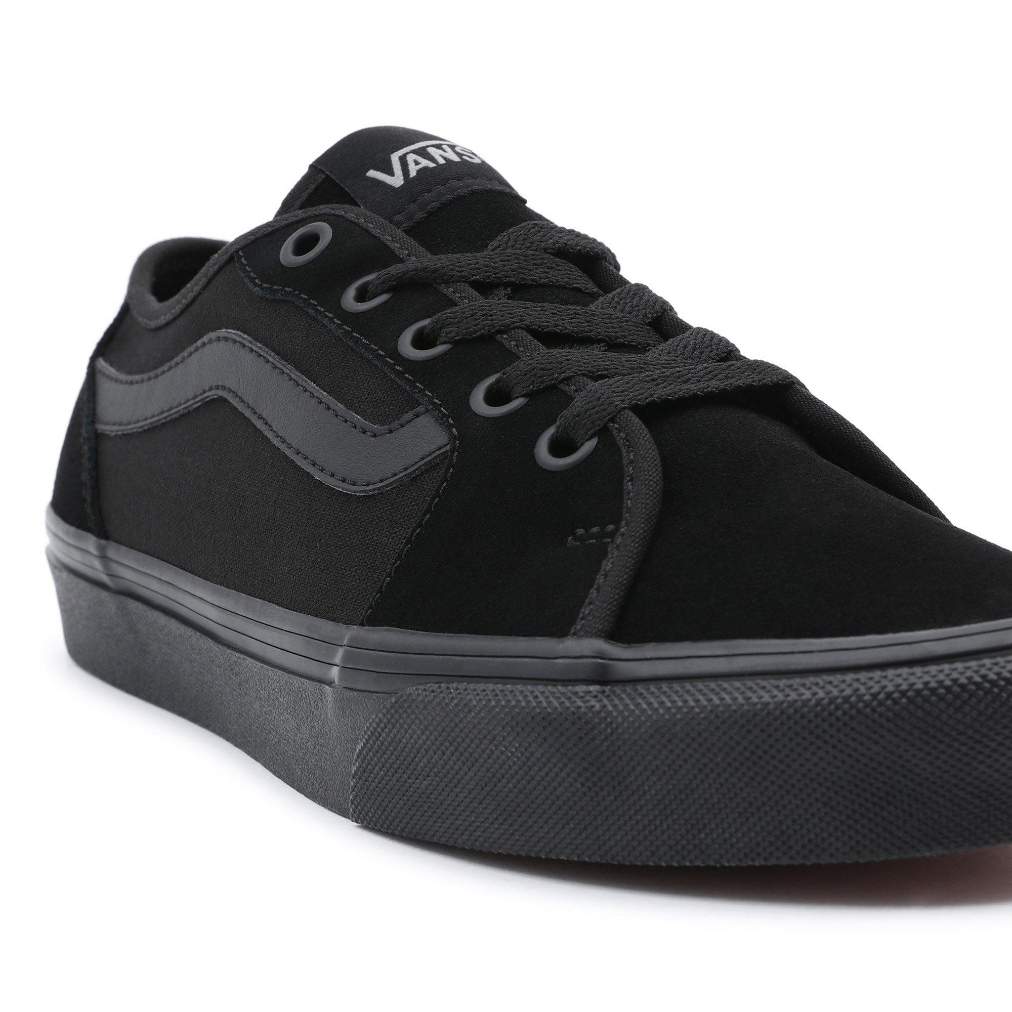 Black/Black - Vans - Women's Filmore Decon Canvas Low Trainers - 8