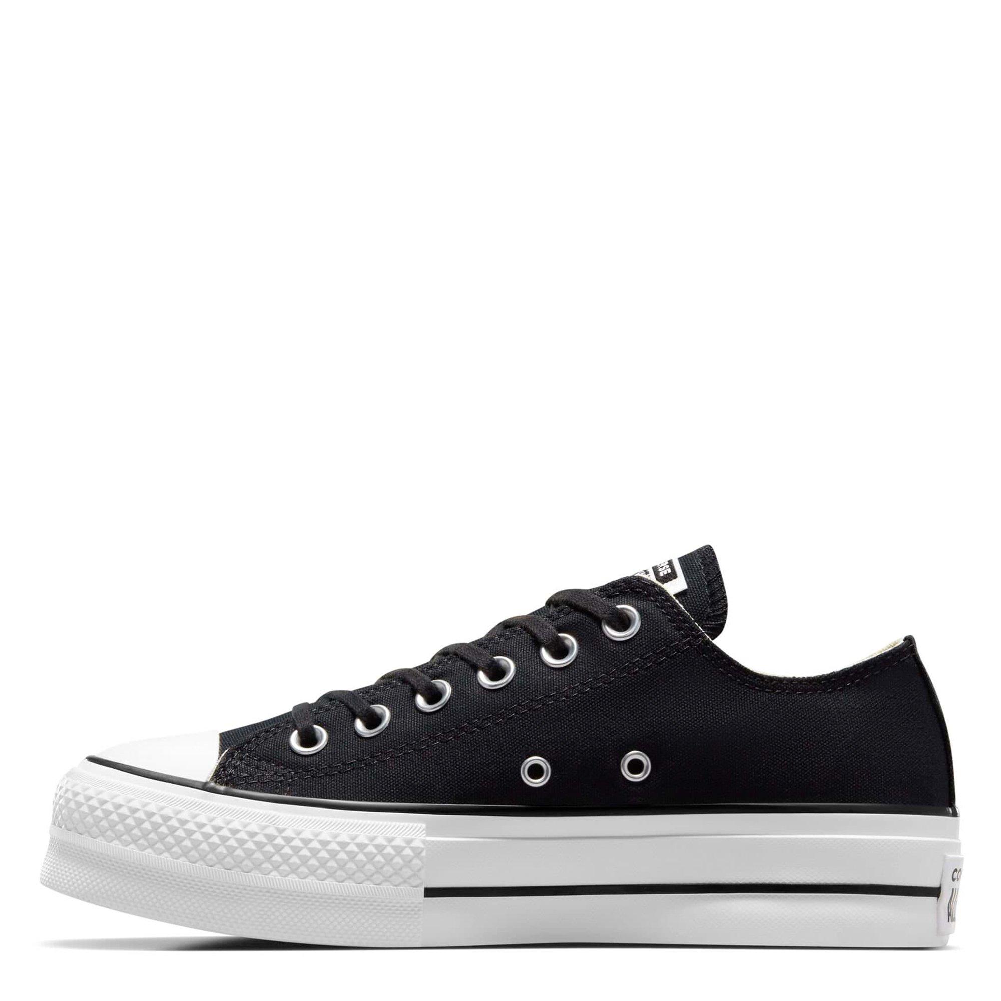 Black/White/Wht - Converse - Converse Chuck Taylor All Star Lift Platform Shoes Womens - 2