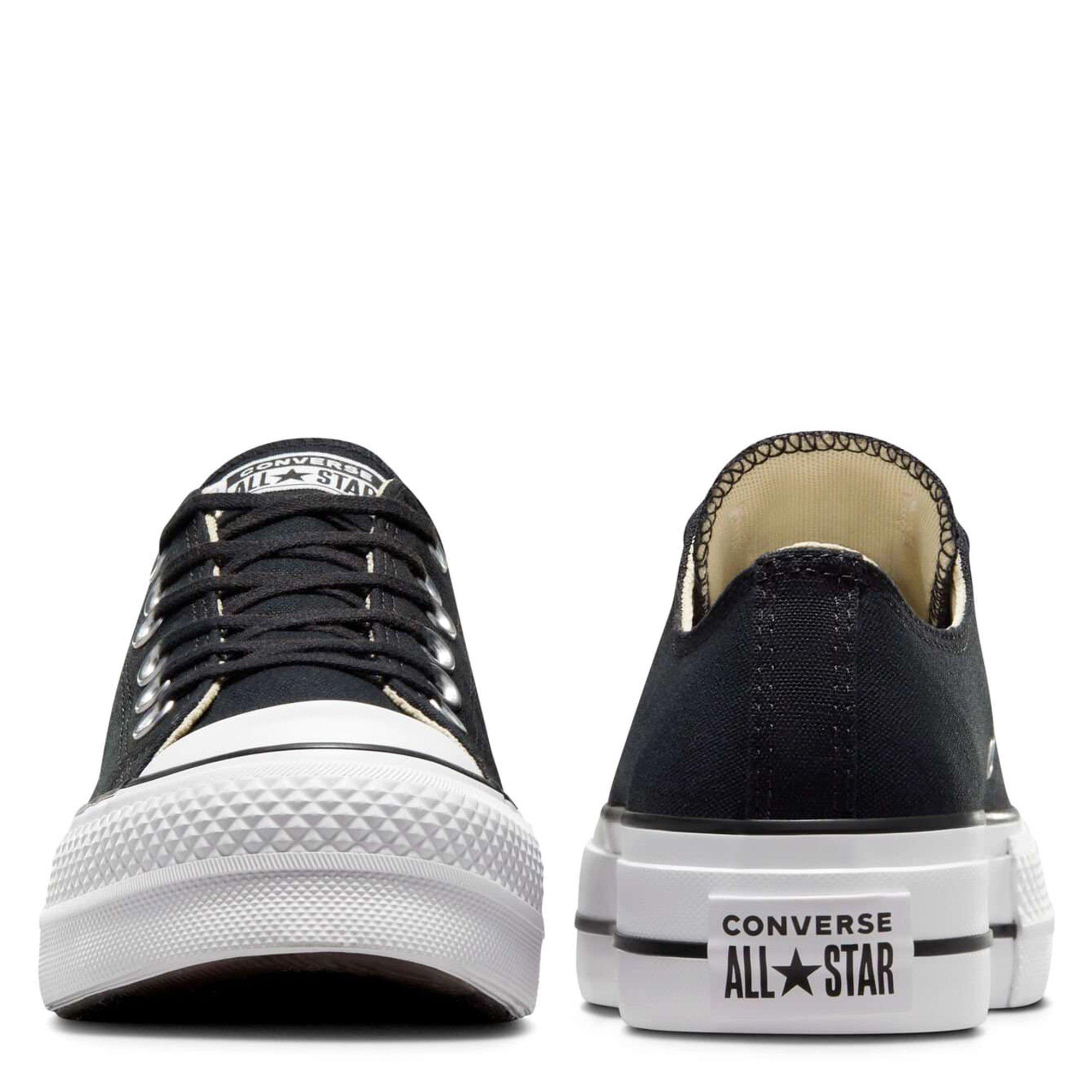 Black/White/Wht - Converse - Converse Chuck Taylor All Star Lift Platform Shoes Womens - 3
