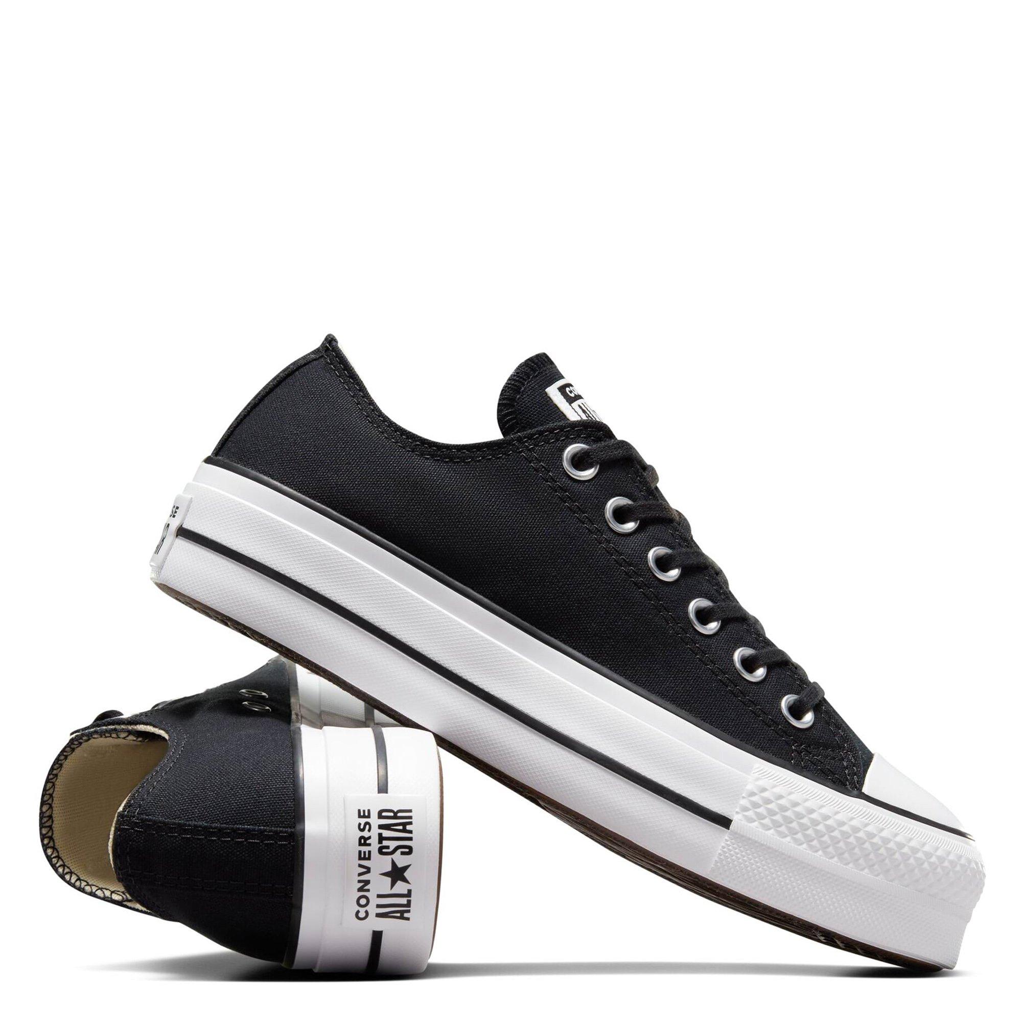 Black/White/Wht - Converse - Converse Chuck Taylor All Star Lift Platform Shoes Womens - 7