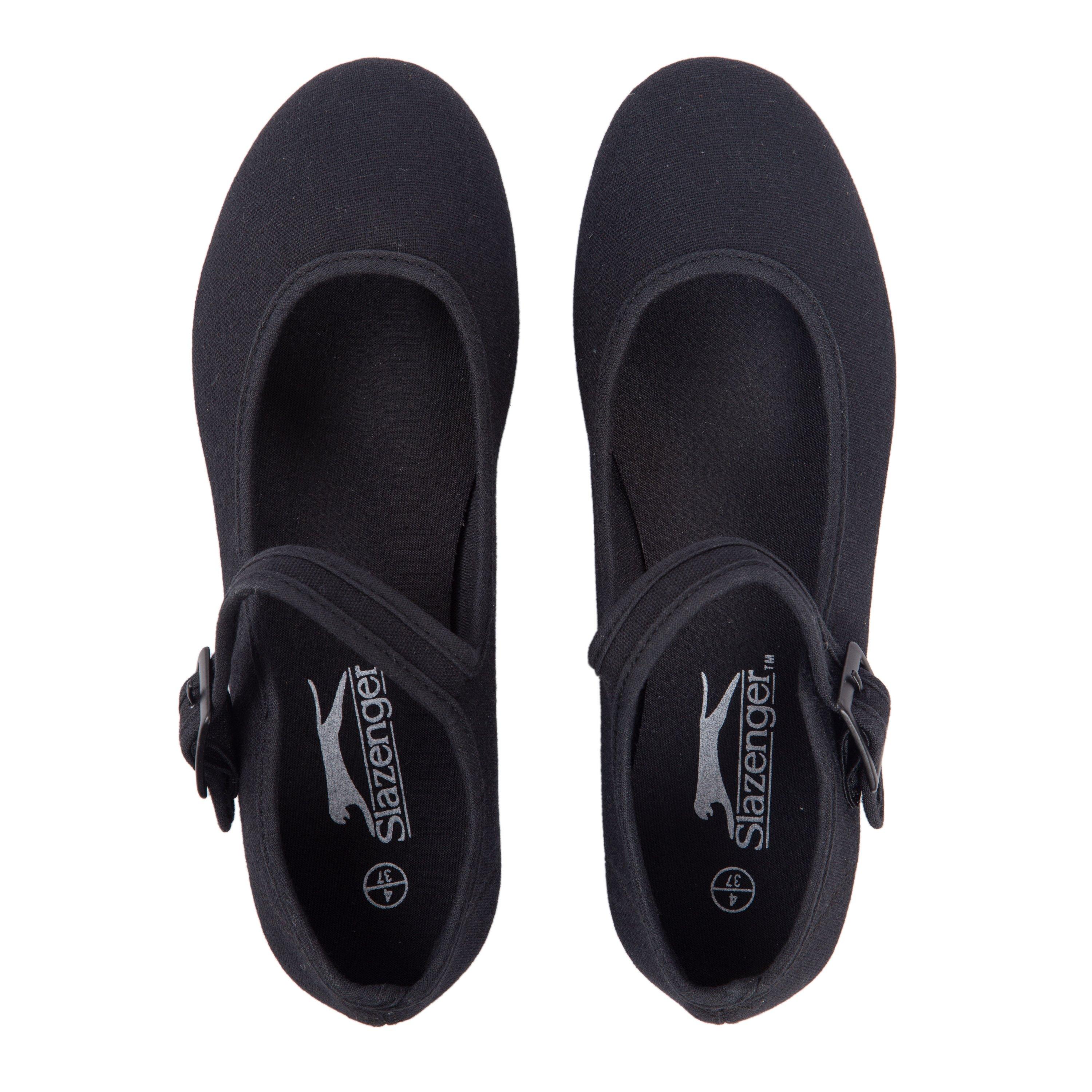 Black - Slazenger - Canvas Mary Jane Ladies Shoes - 7
