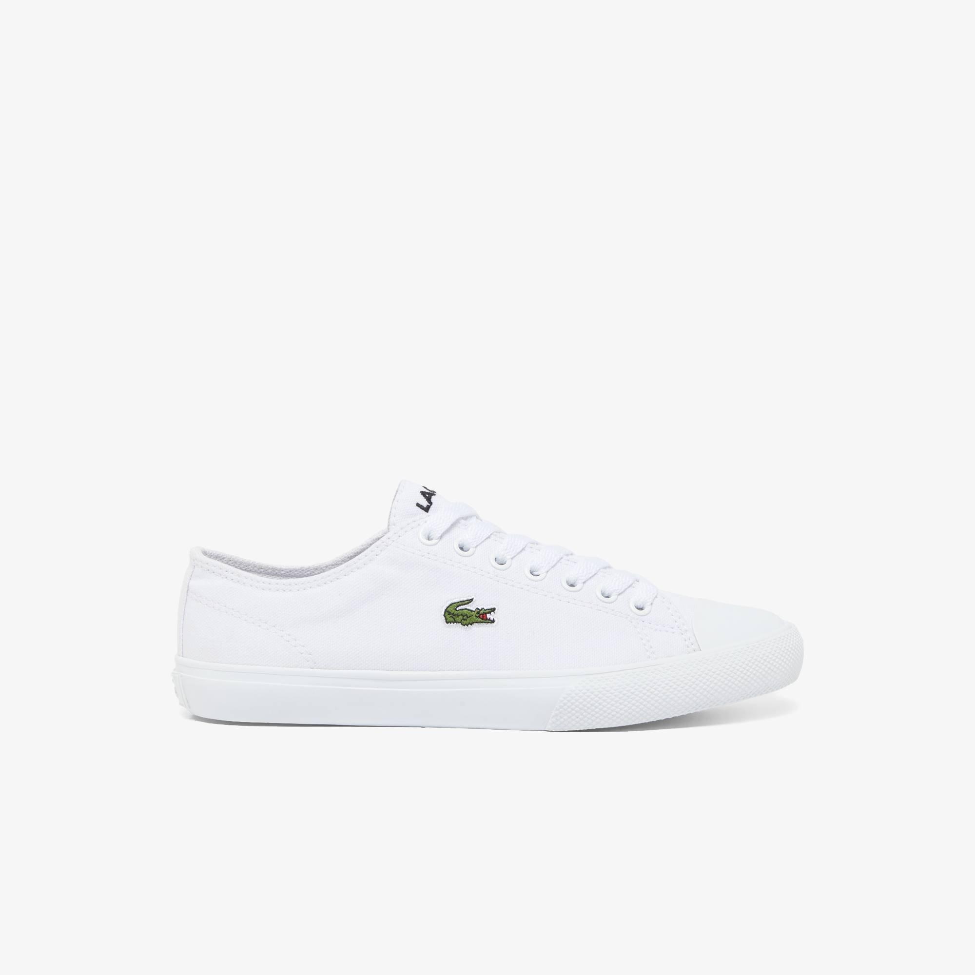 Lacoste Women's Deuce Base Canvas Low-Top Trainers - White - Size 7 (40.5)
