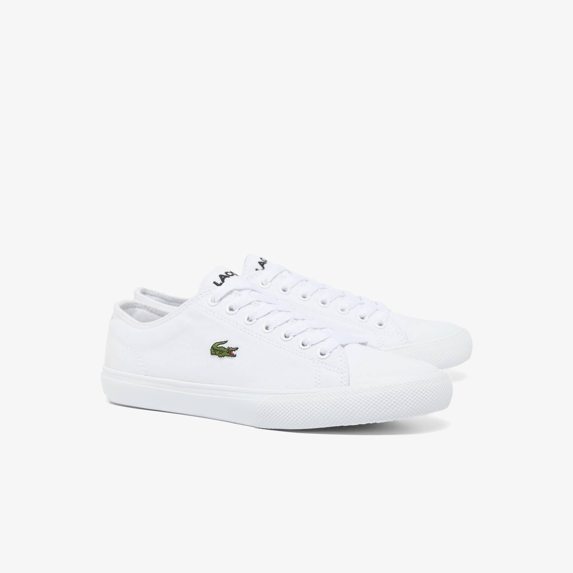 White - Lacoste - Women's Deuce Base Canvas Low-Top Trainers - 4