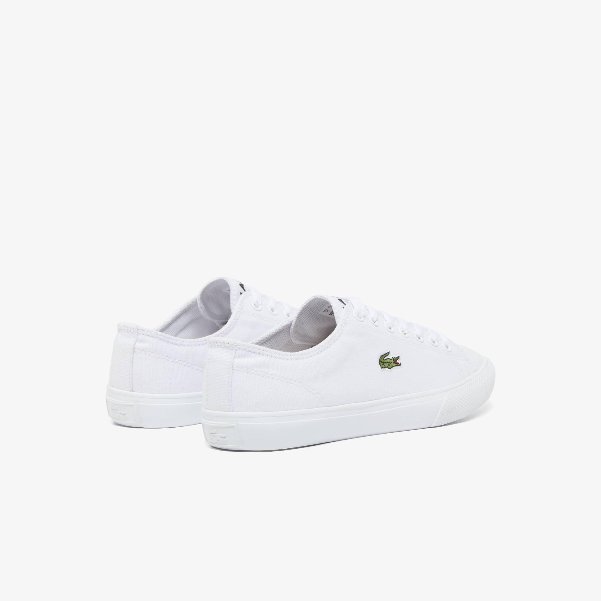 White - Lacoste - Women's Deuce Base Canvas Low-Top Trainers - 5