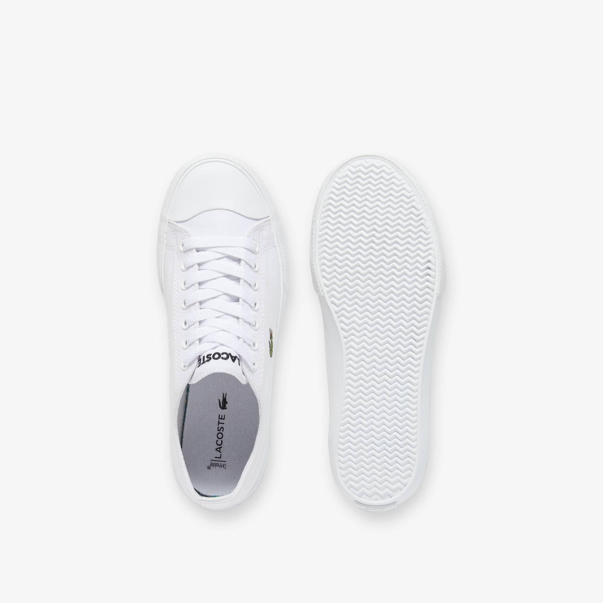 White - Lacoste - Women's Deuce Base Canvas Low-Top Trainers - 6