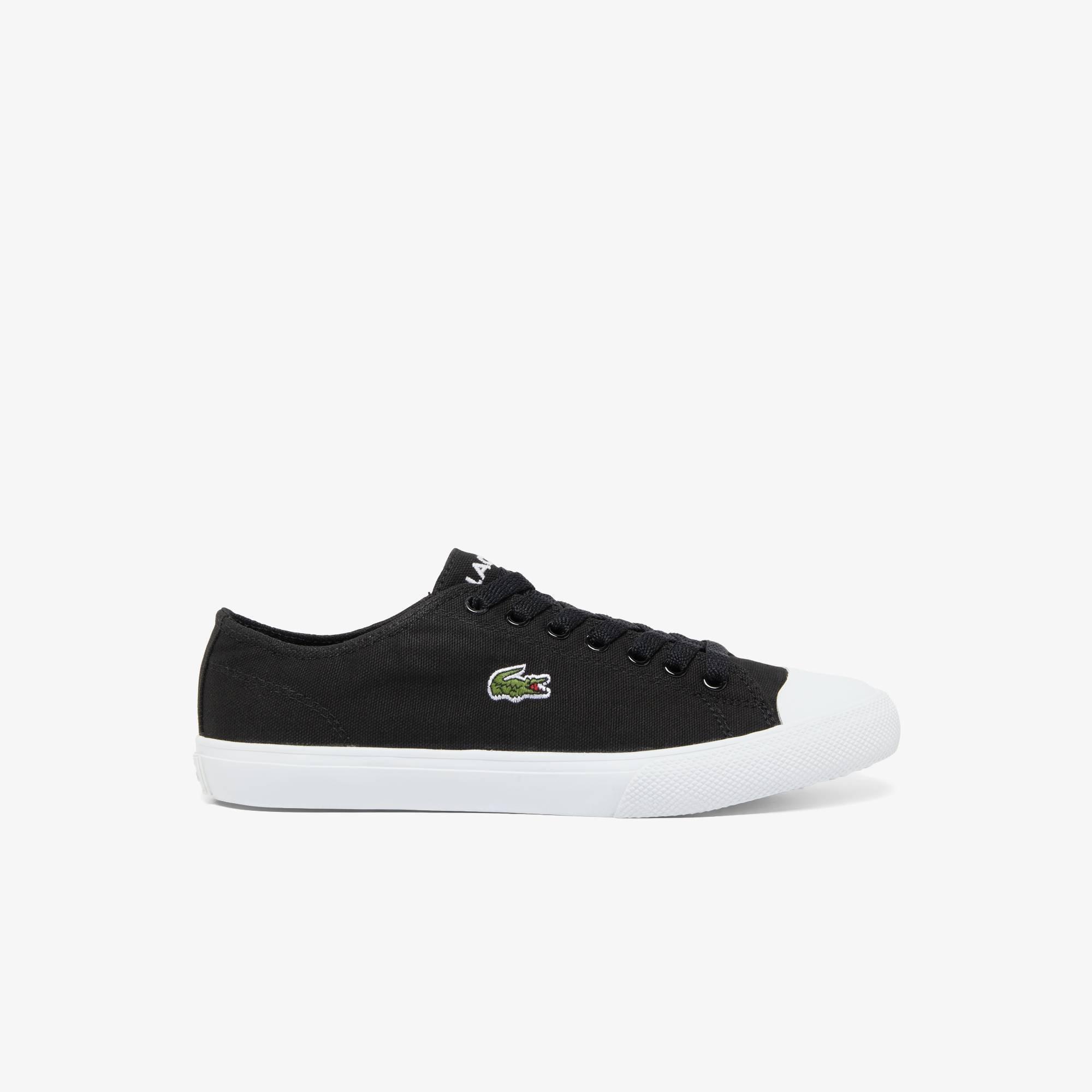 Crna - Lacoste - Women's Deuce Base Canvas Low-Top Trainers - 1
