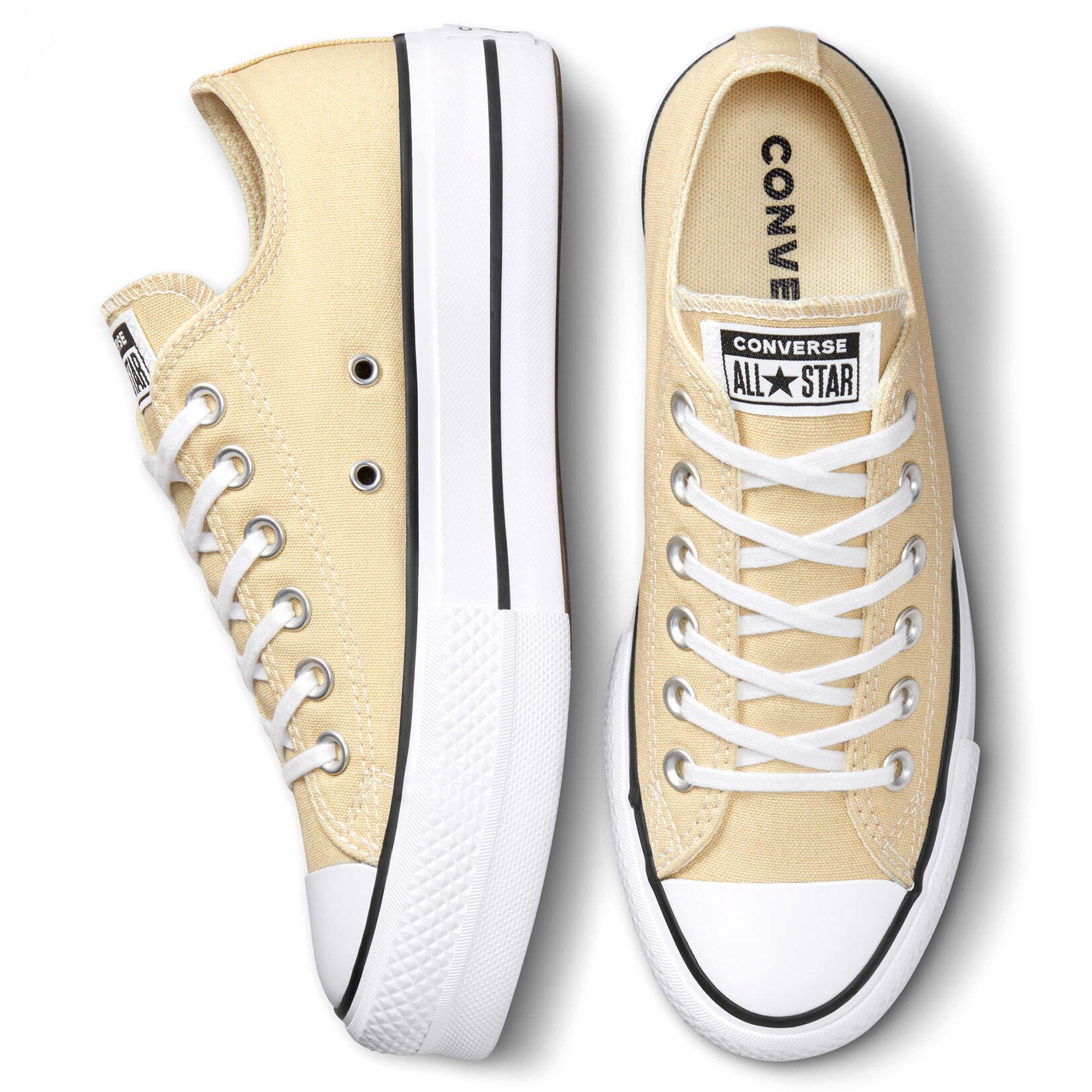 OatMilk/Wht/Blk - Converse - Taylor All Star Lift Trainers - 4