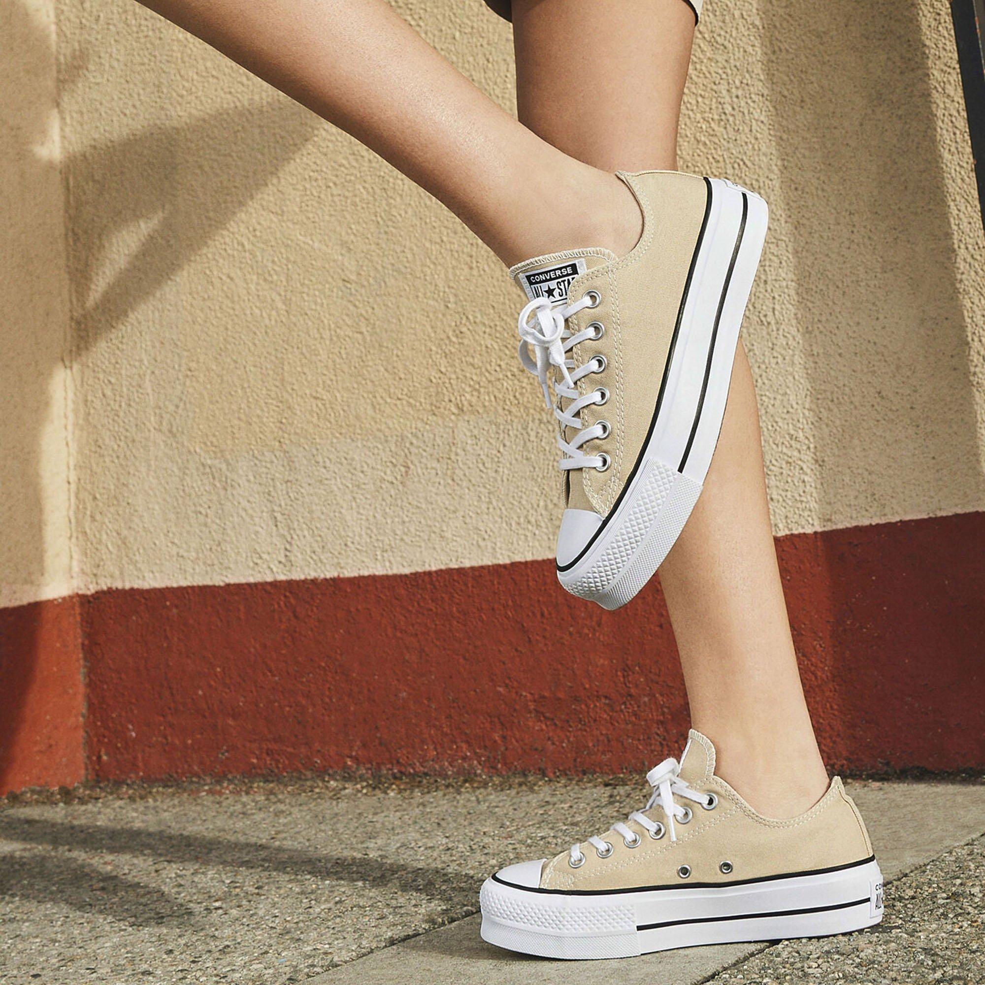 OatMilk/Wht/Blk - Converse - Taylor All Star Lift Trainers - 7