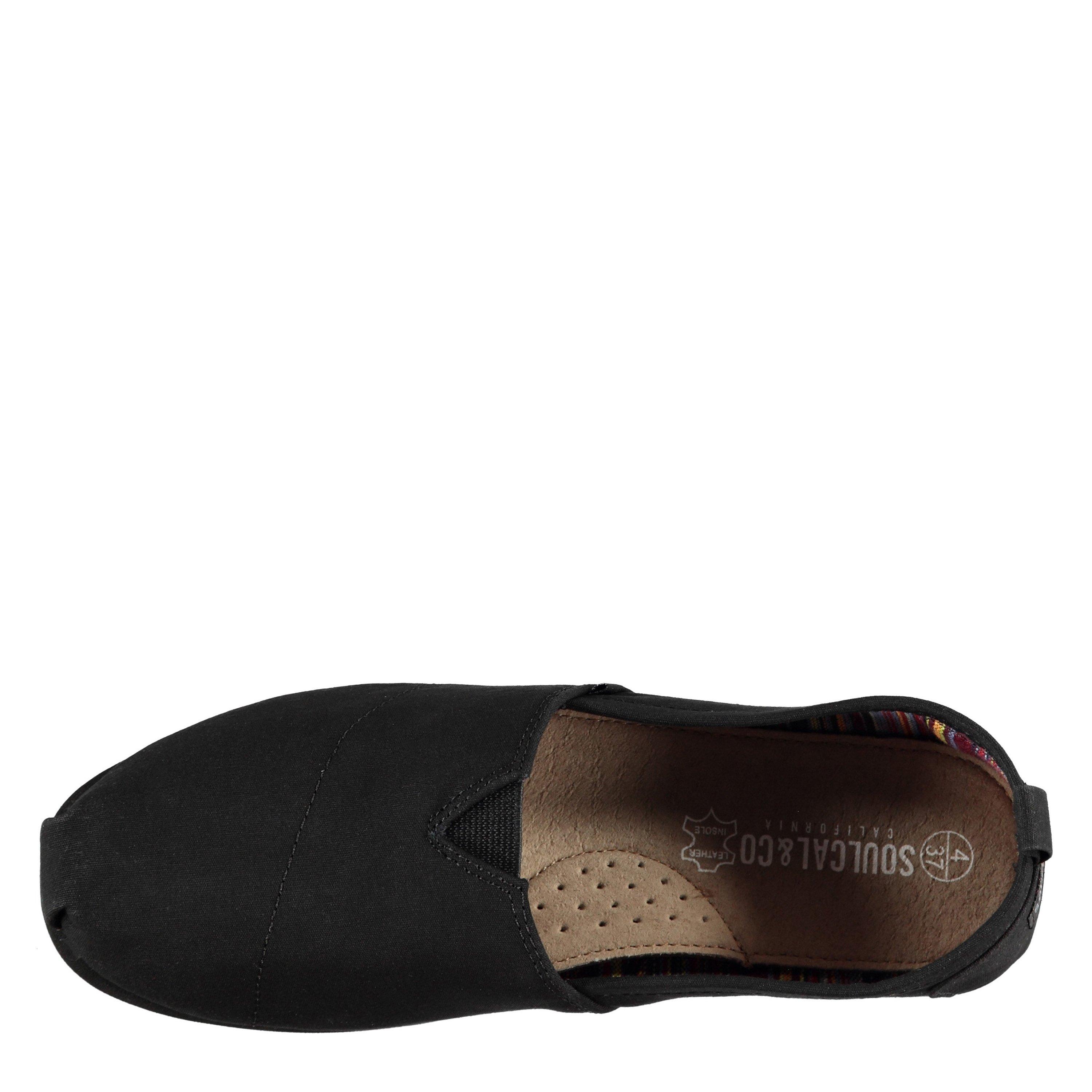 Black - SoulCal - Long Beach Ladies Canvas Slip Ons - 3