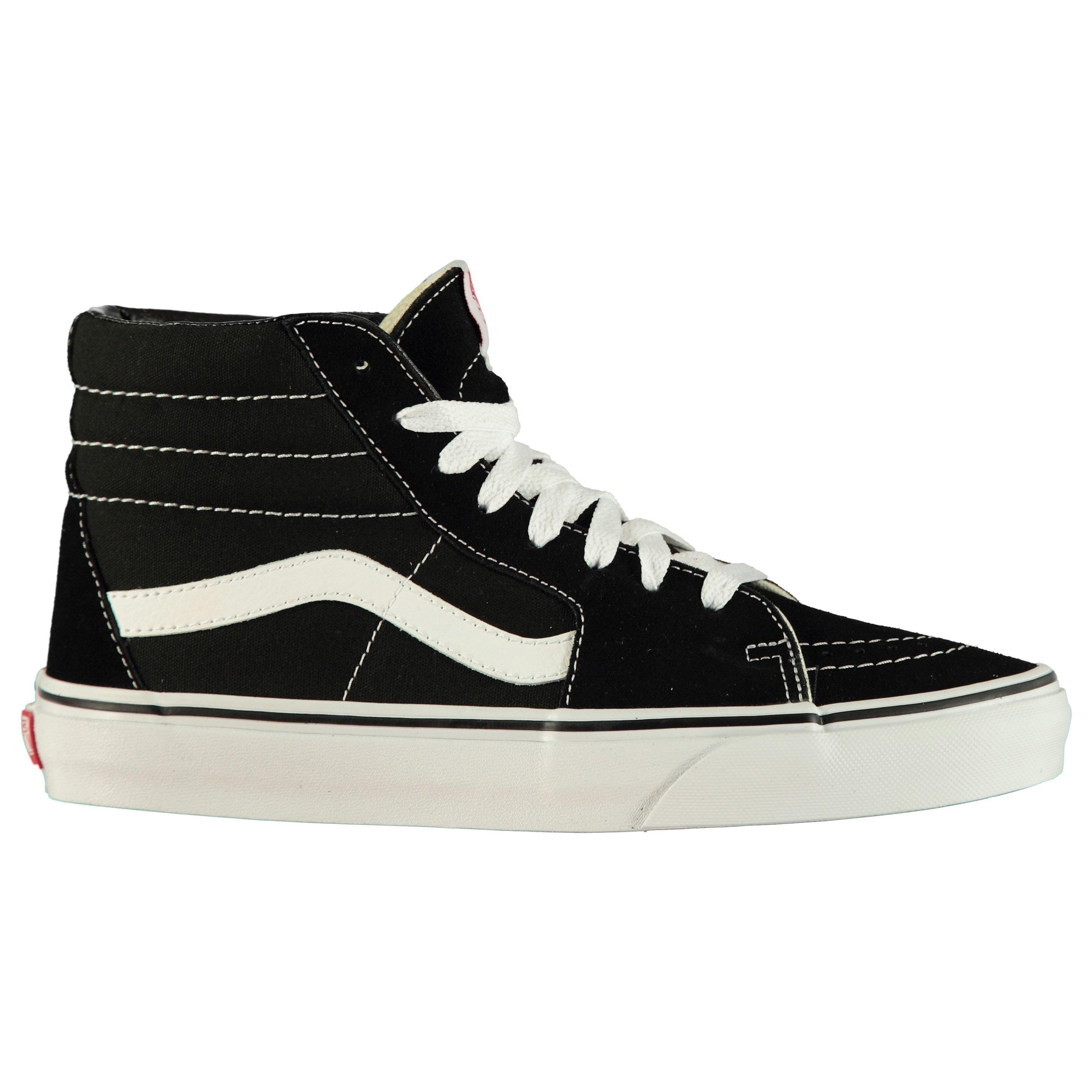Black/Black/Whi - Vans - Sk8-Hi Top Ladies Trainers - 1