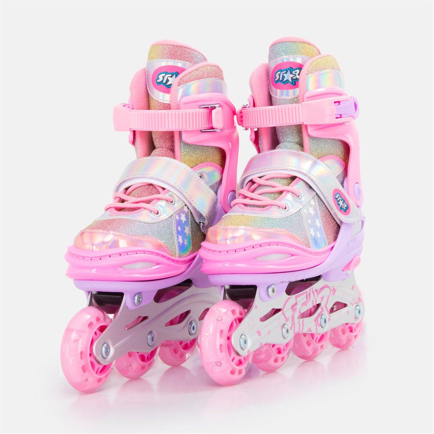 Pink Roller Blades For Kids | Adjustable Inline Skates