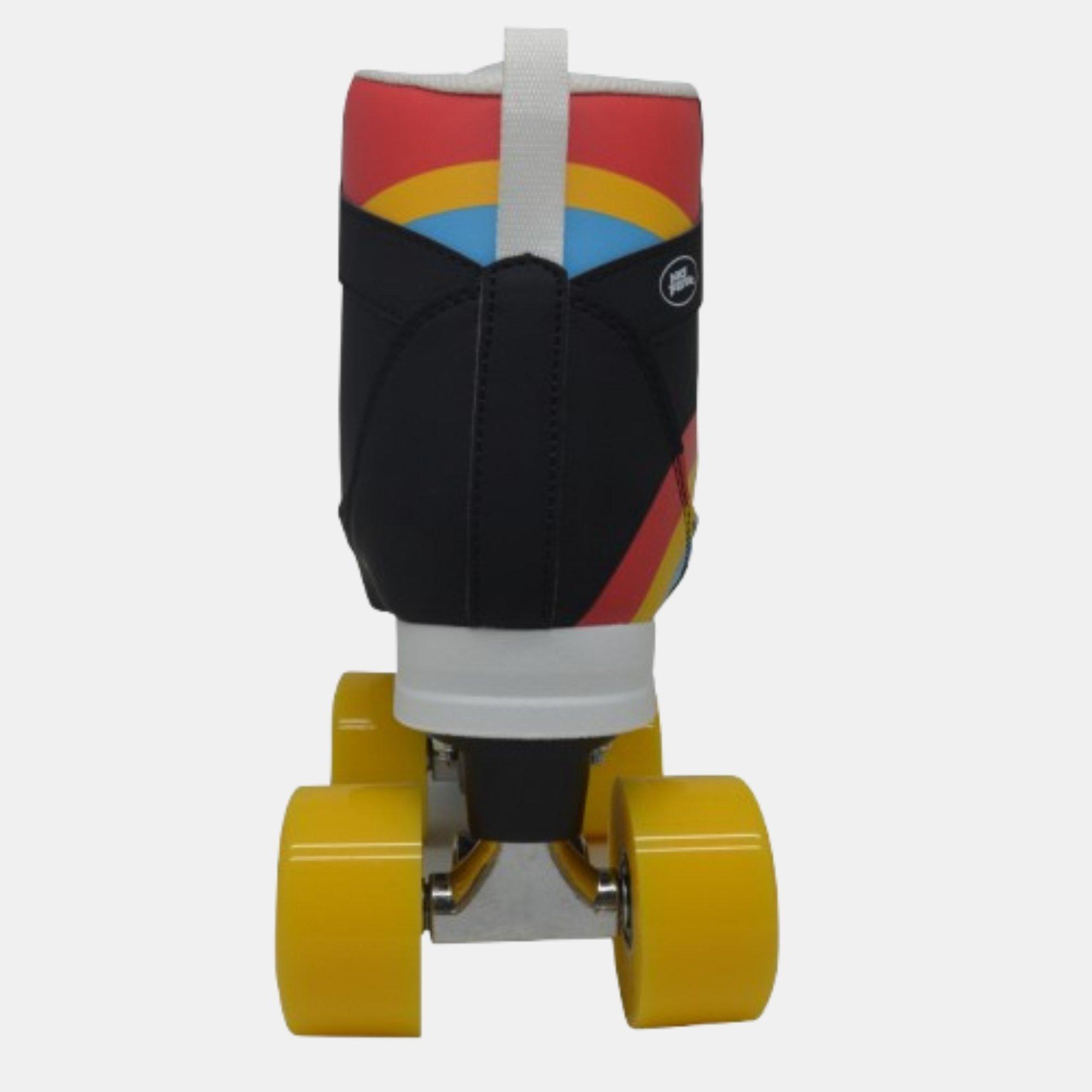 Black/Rainbow - No Fear - Retro Lace-Up Quad Skates - 3