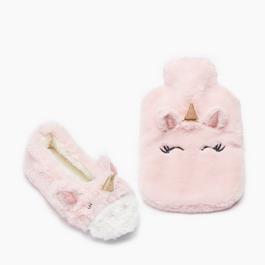 Be You Studio Girls Unicorn Slipper And Hot Water Bottle Set