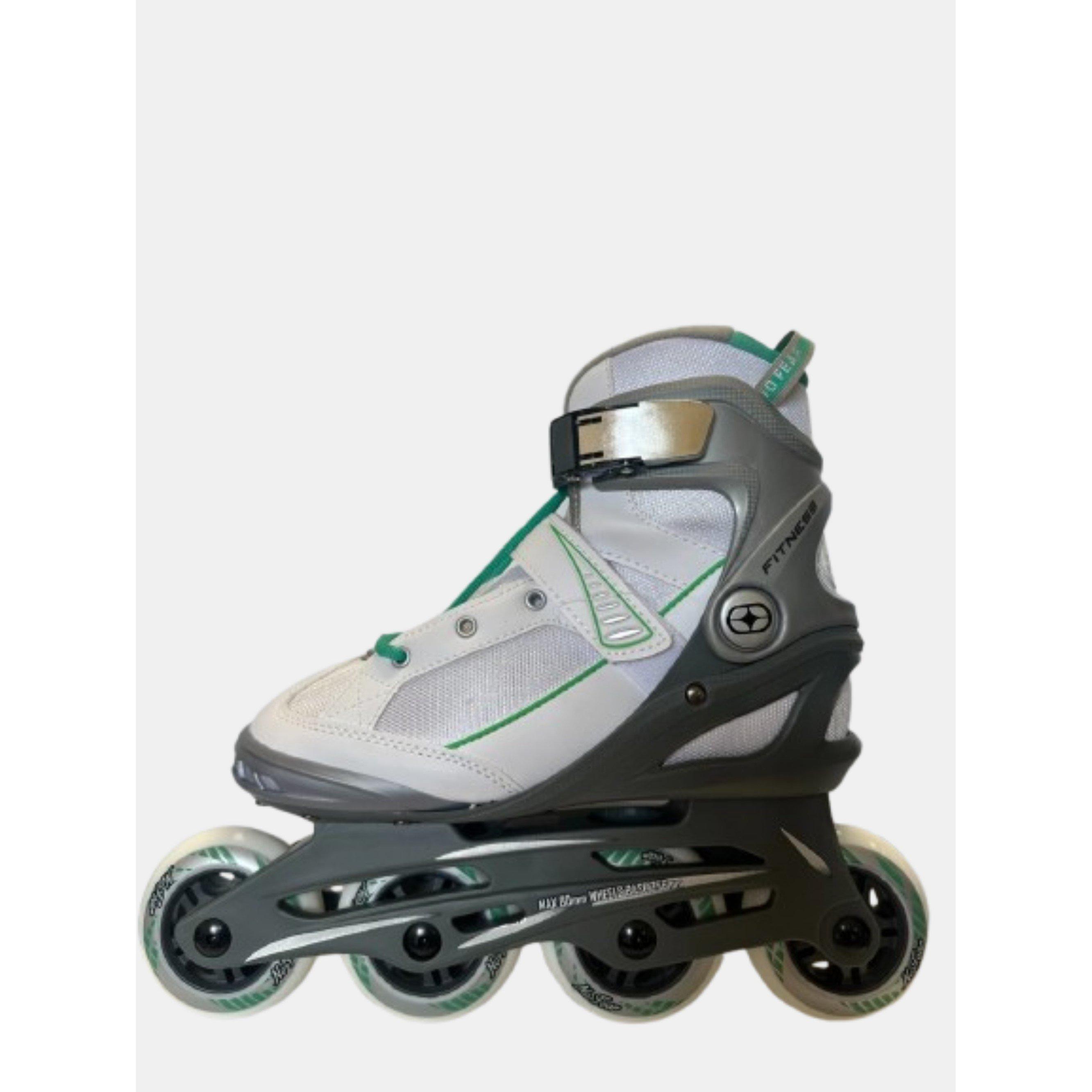 Grey/Teal - Fabric - Fitness Skates - 1
