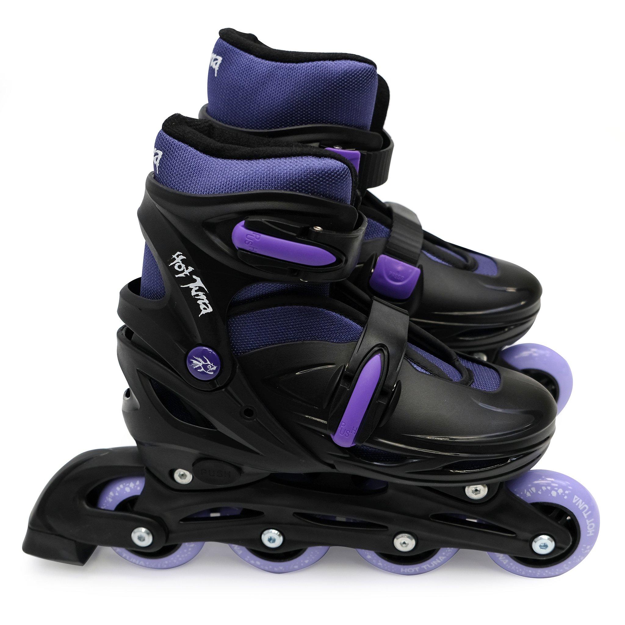 Hot Tuna Boys Hottuna Adjustable Inline Skates Junior - Purple - C10-C13