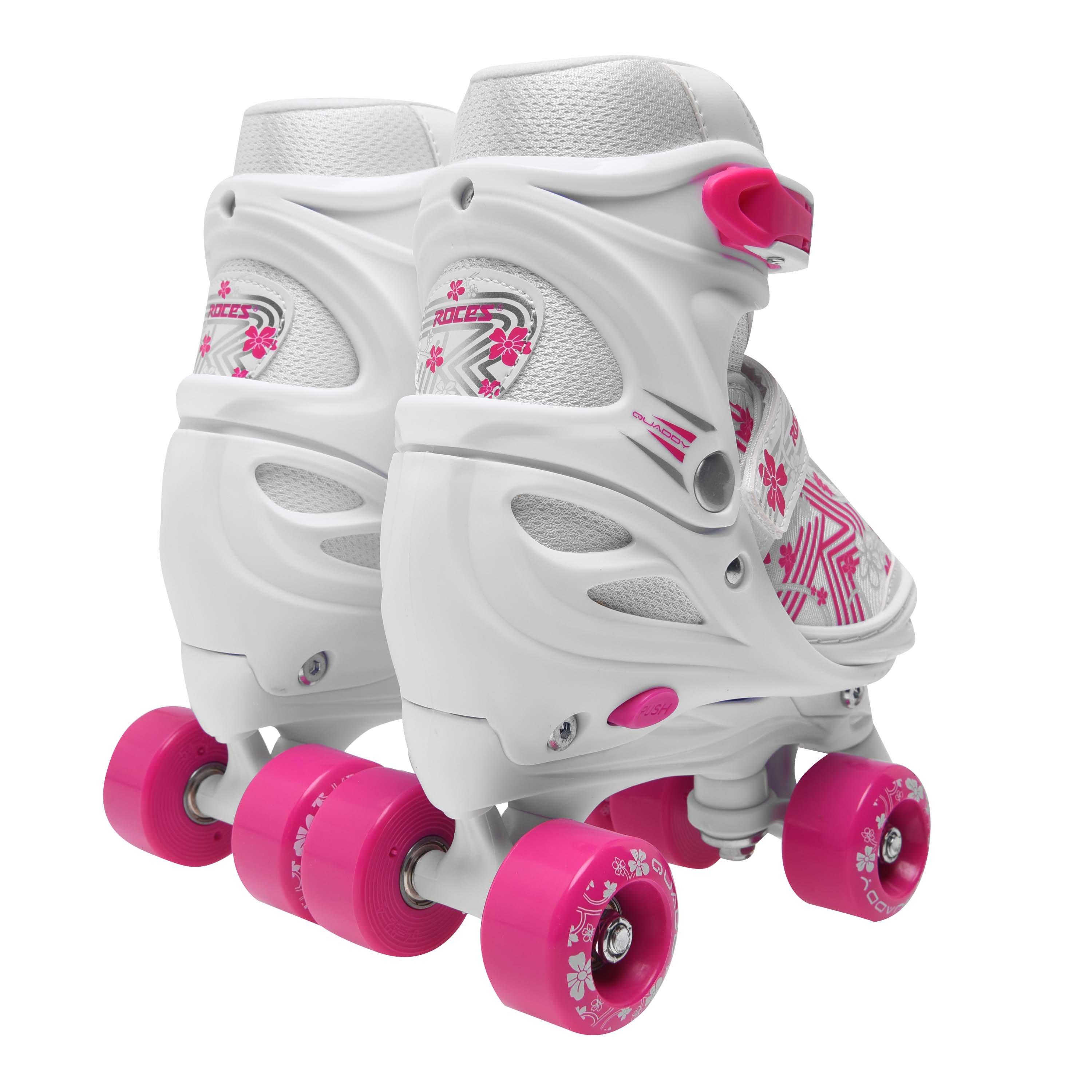 White/Pink - Roces - Quaddy 3.0 Girls Roller Skate Shoes - 4