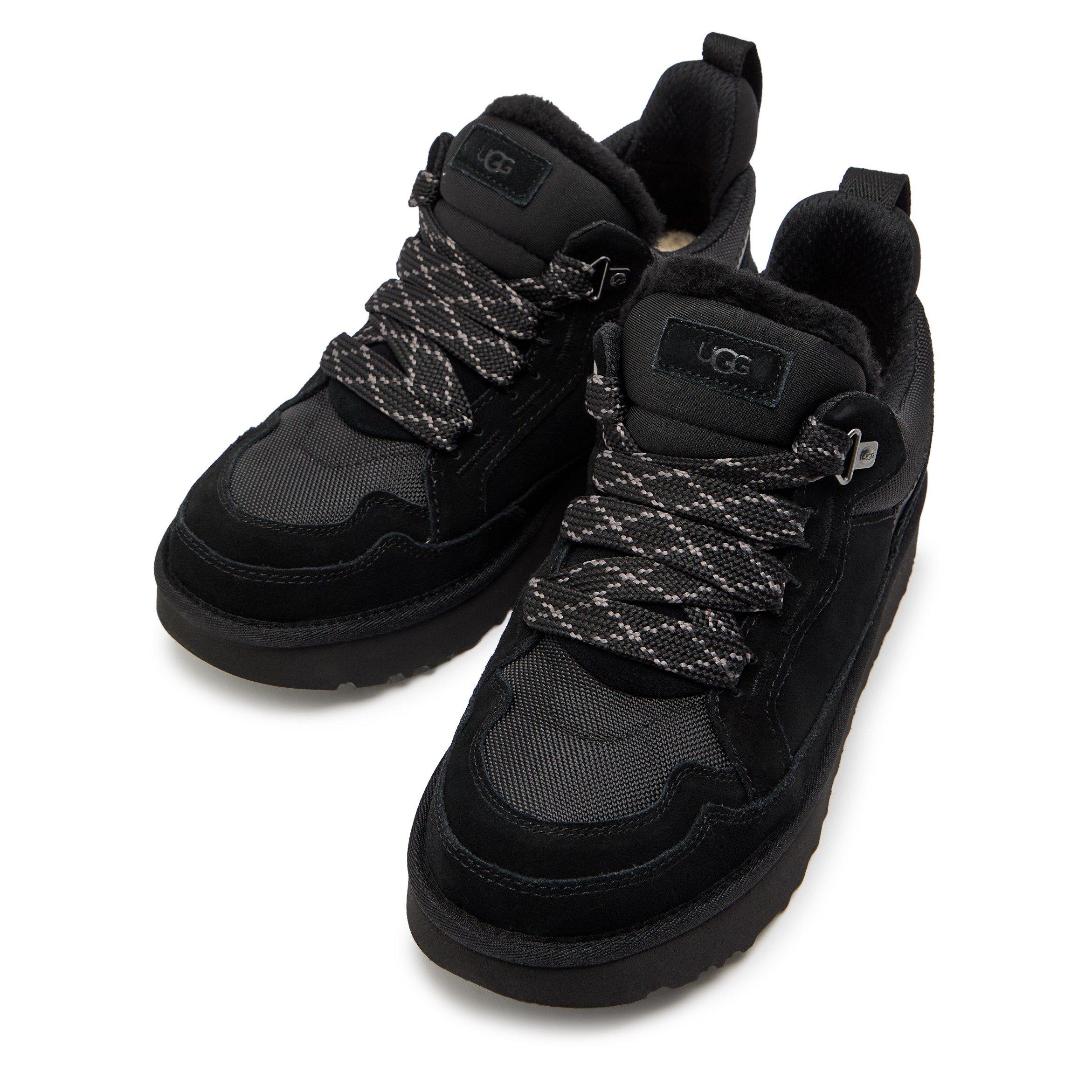 BLACK - Ugg - Men's Lowmel Suede Low-Top Trainers - 3