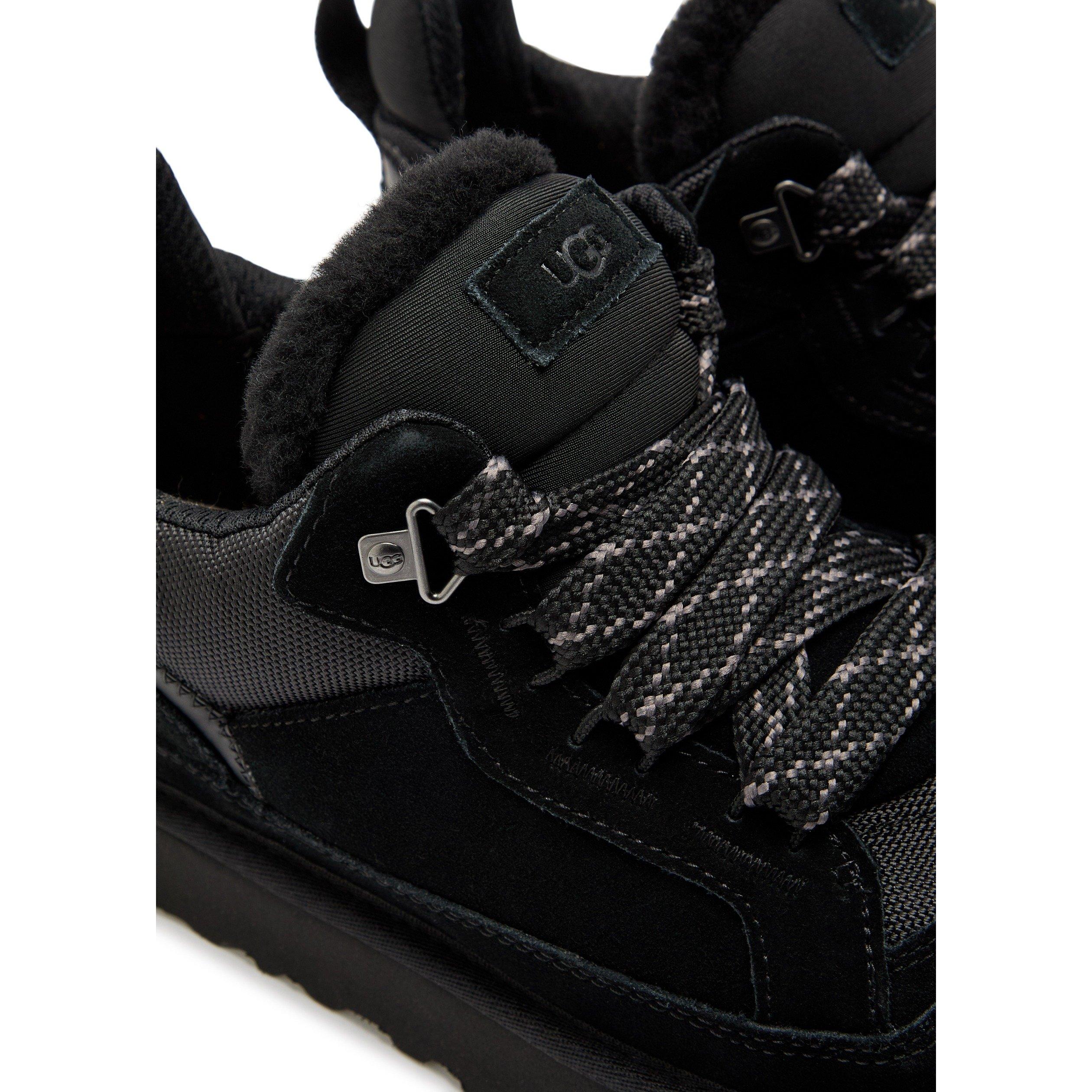 BLACK - Ugg - Men's Lowmel Suede Low-Top Trainers - 4