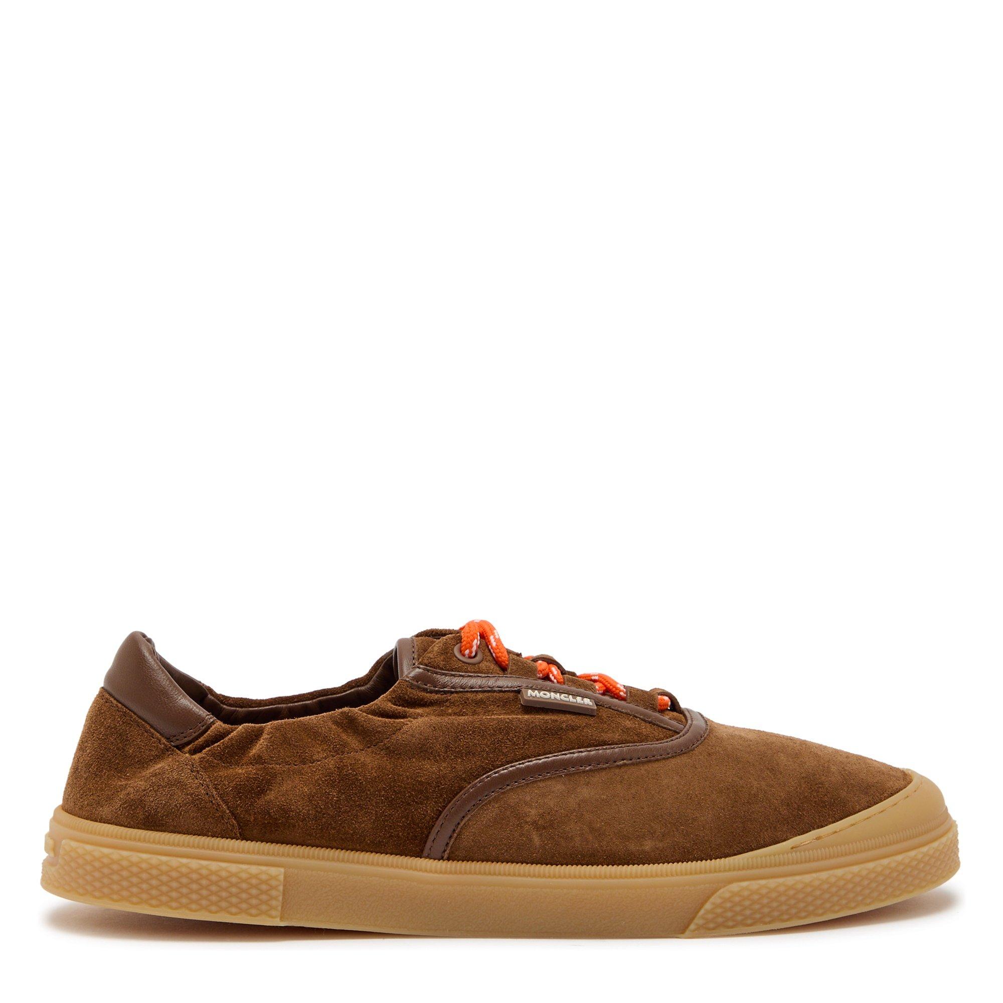 BROWN - Moncler - Men's Mon Vera Suede Low-Top Trainers - 1