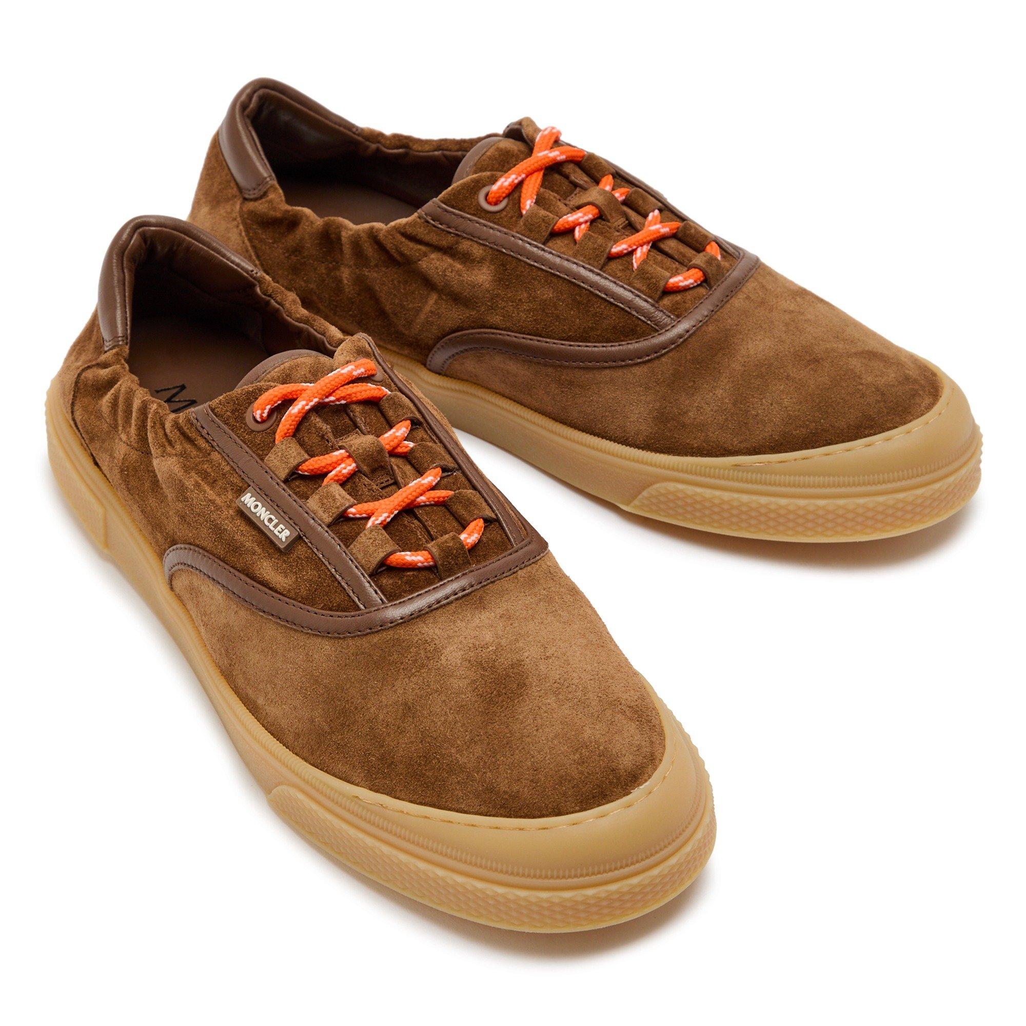 BROWN - Moncler - Men's Mon Vera Suede Low-Top Trainers - 3