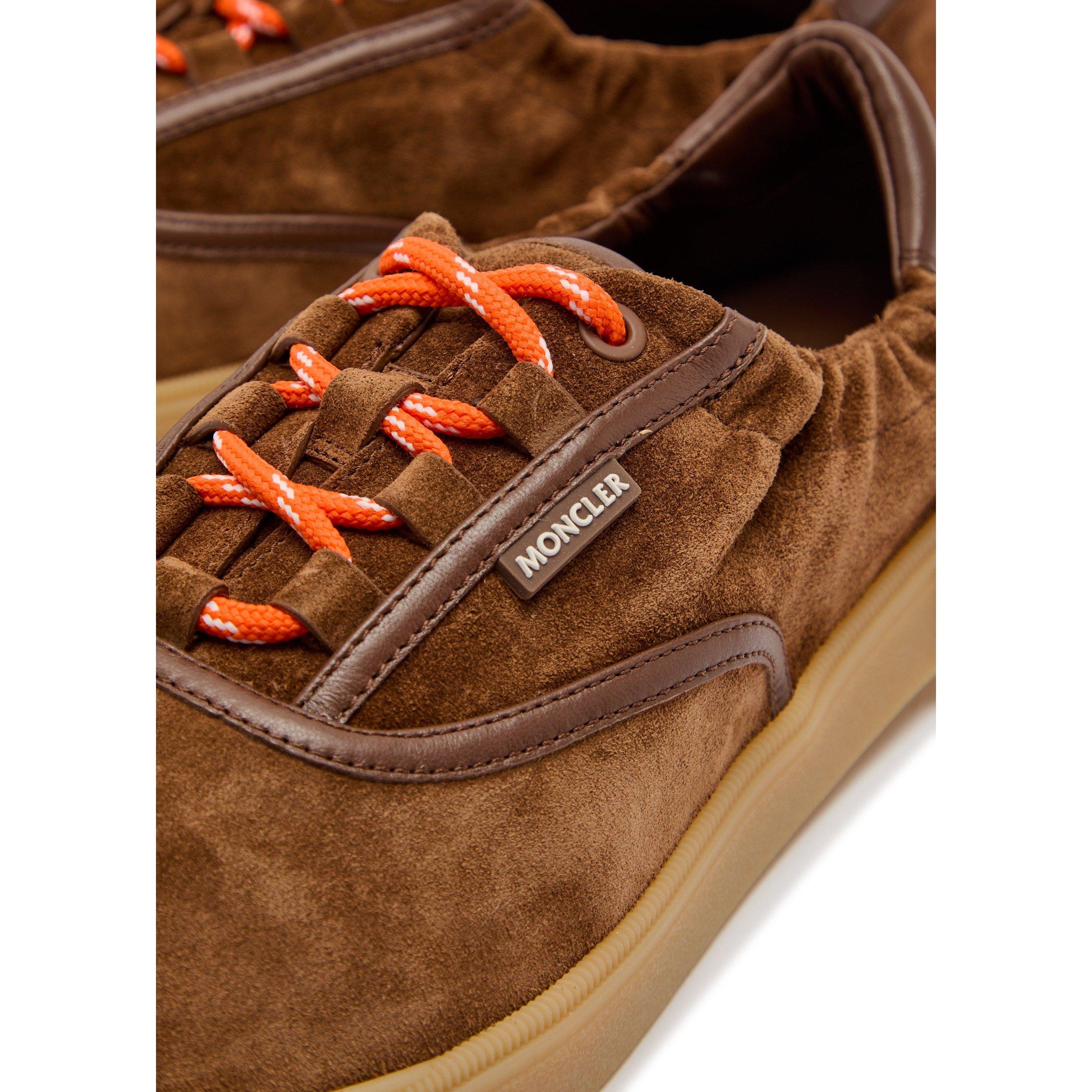 BROWN - Moncler - Men's Mon Vera Suede Low-Top Trainers - 4