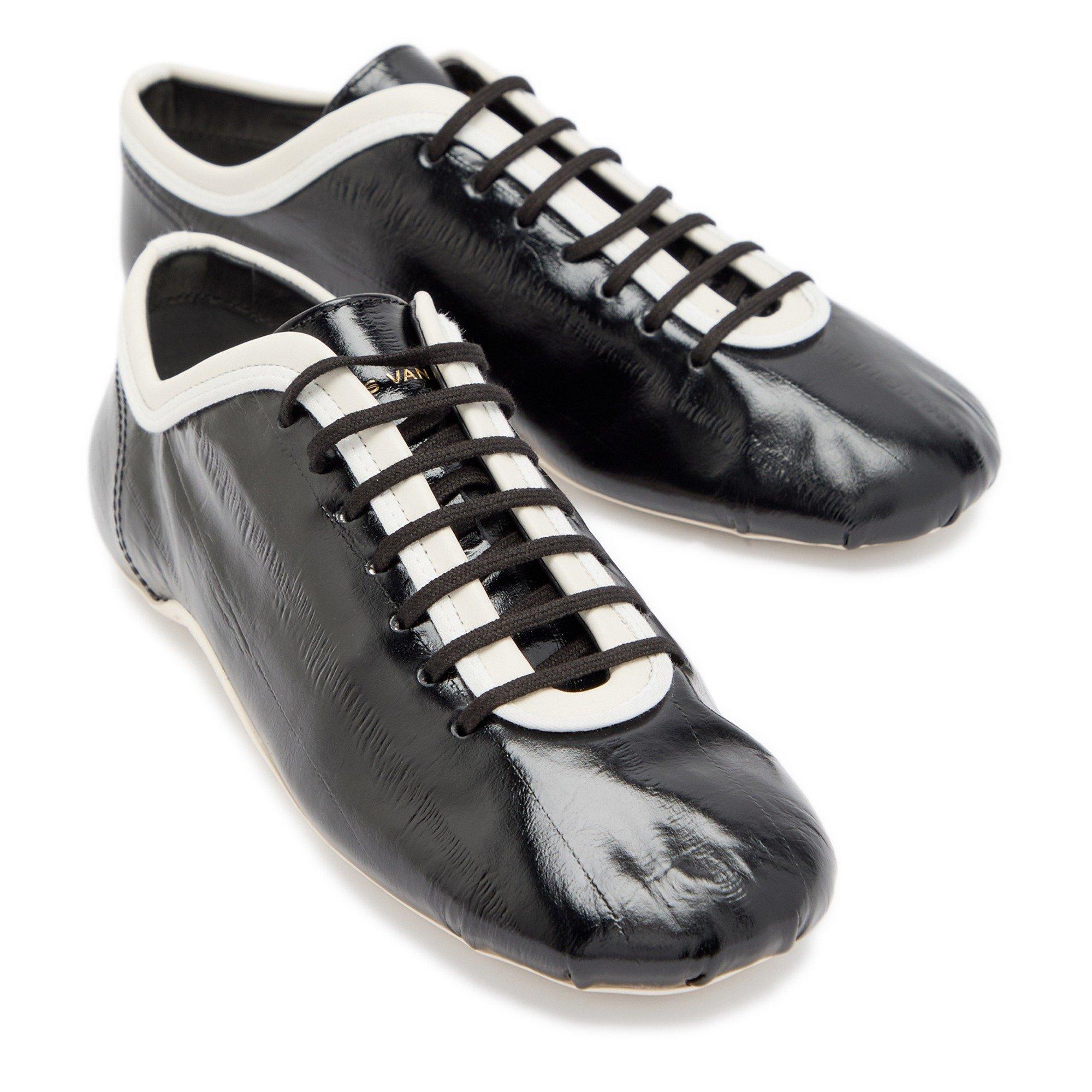 BLACK - Dries Van Noten - Women's Leather Ballet Sneakers - 3
