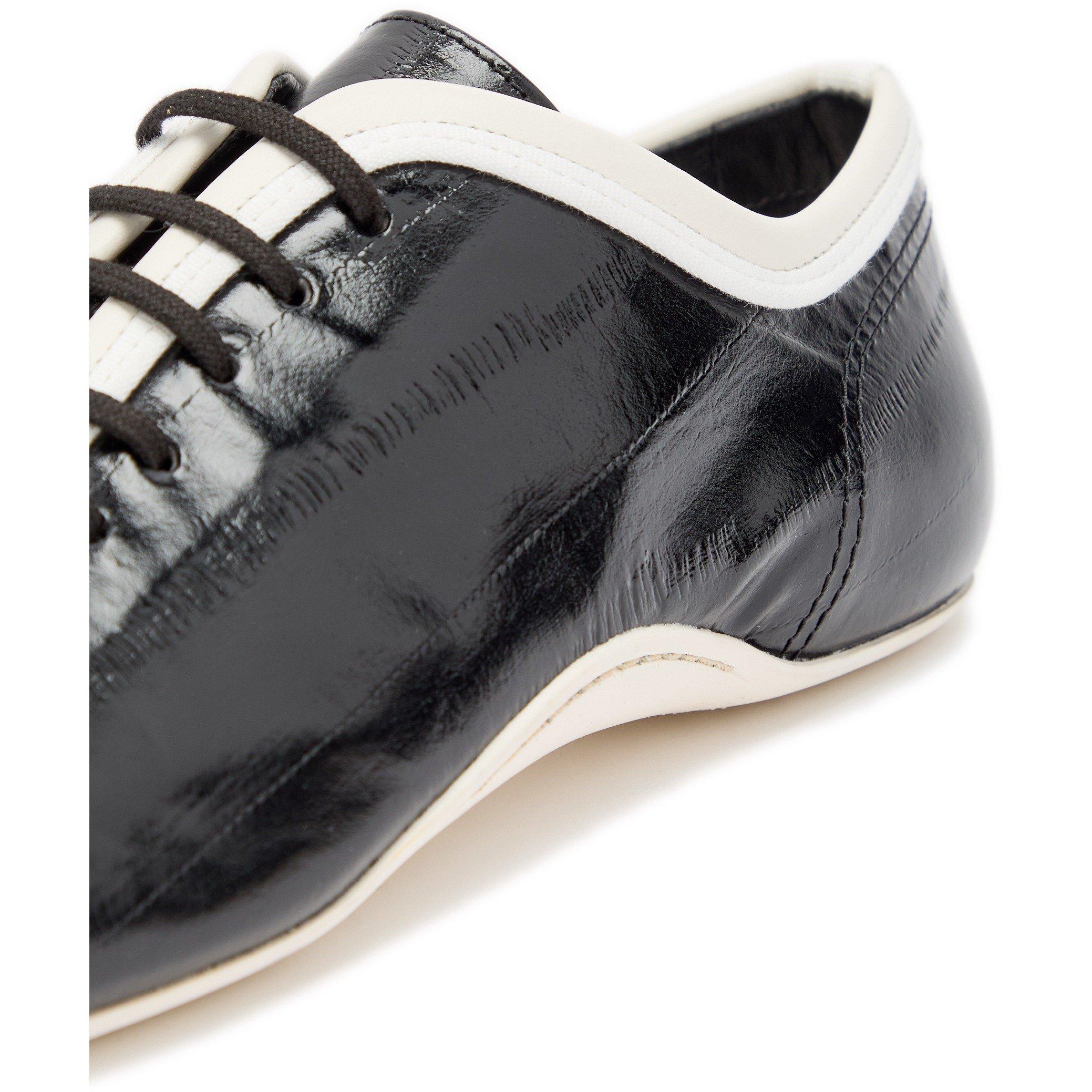 BLACK - Dries Van Noten - Women's Leather Ballet Sneakers - 4