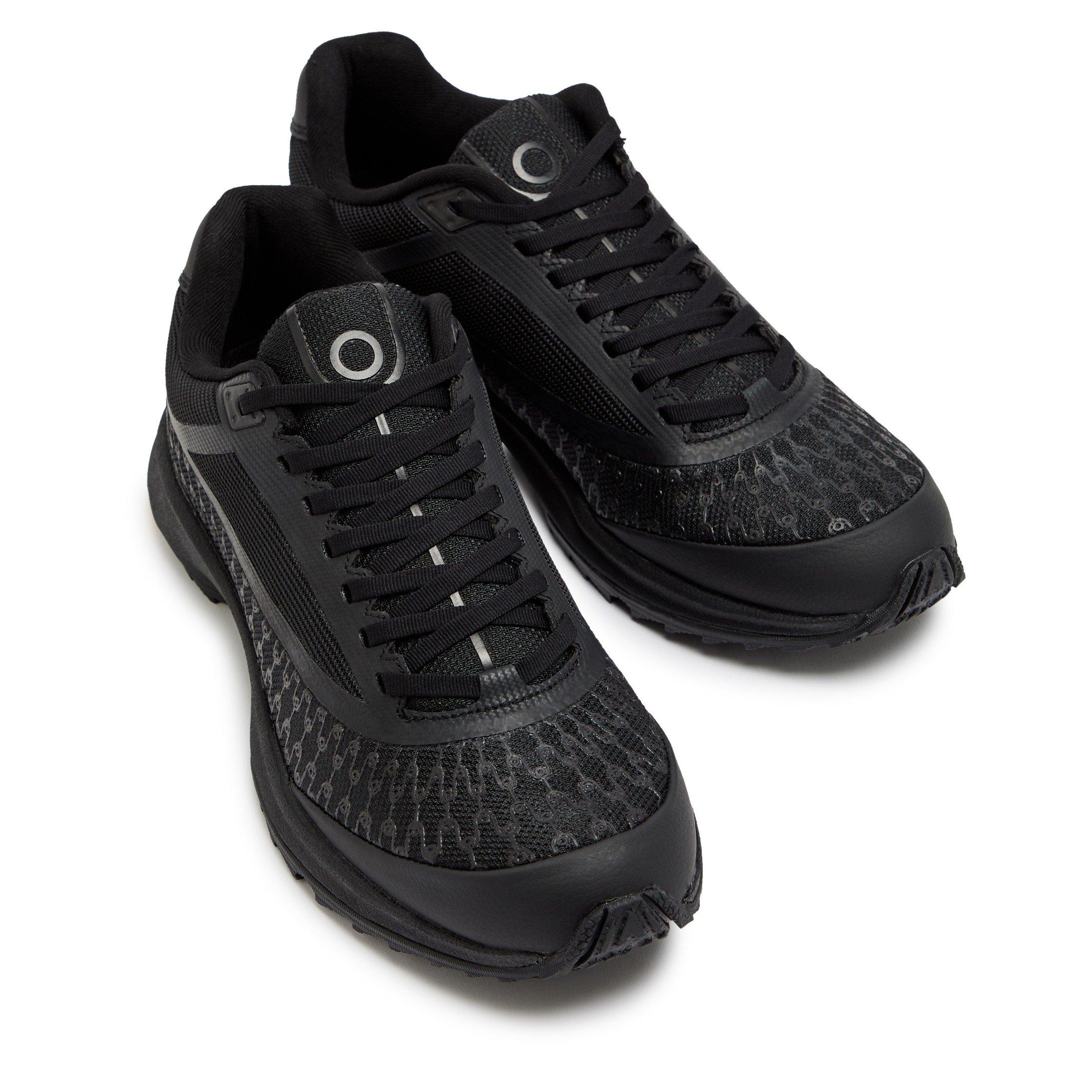 BLACK - Now You Live - Men's YH-203-Hybrid Breathable Mesh Runners - 3