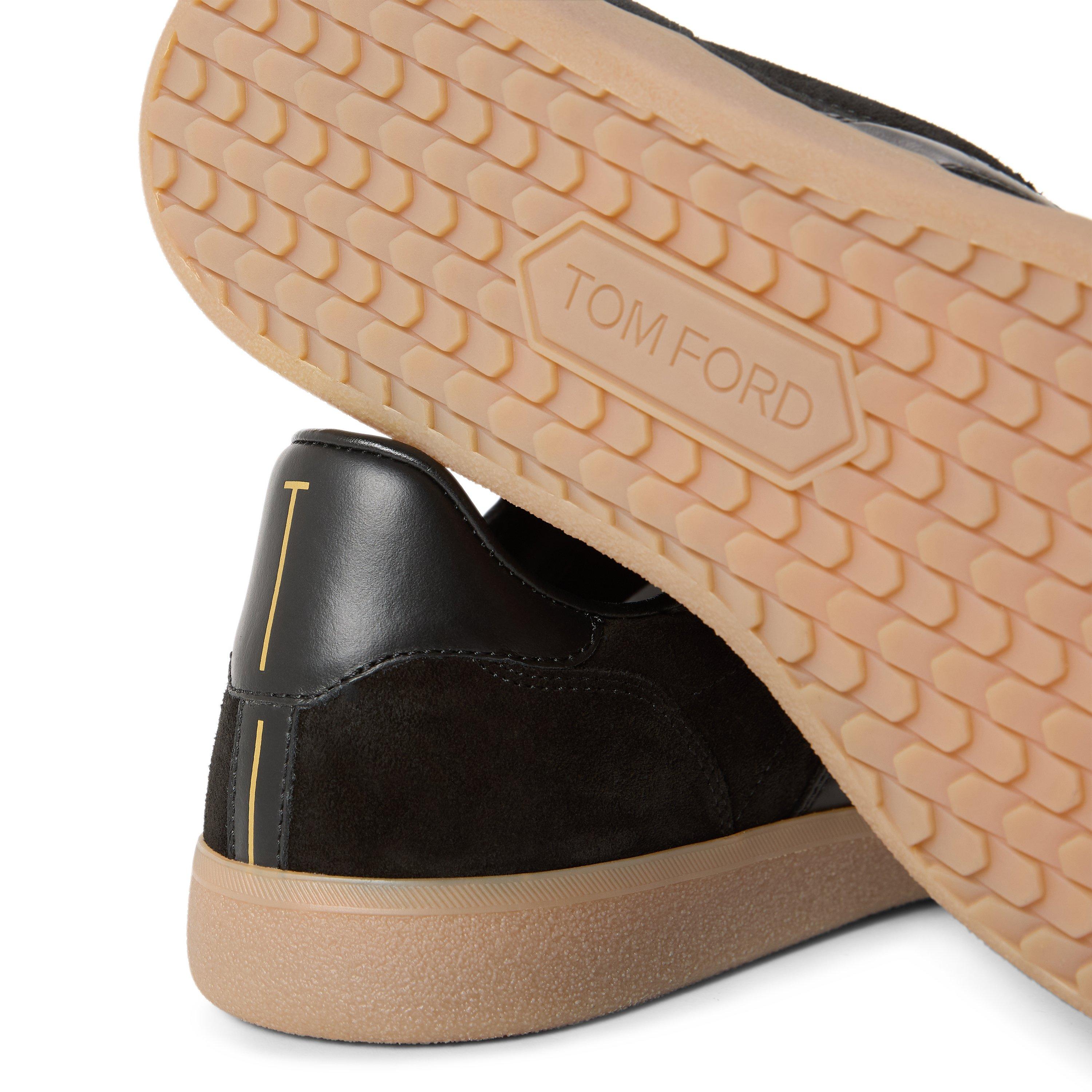 BLACK - Tom Ford - Men's Archer Suede Low-Top Trainers - 3