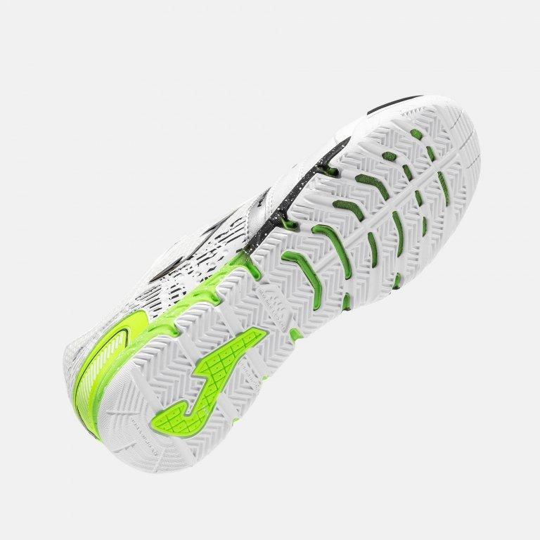White/Green - Joma - Men's Mundial IN Leather Indoor Football Boots - 5
