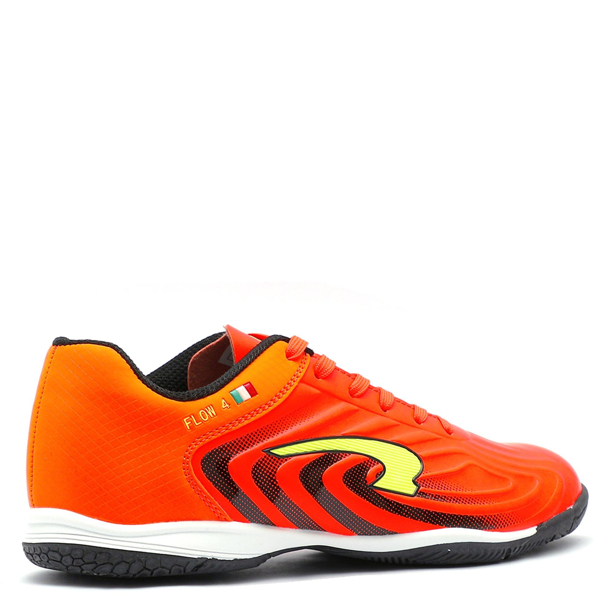 Orange/N.Green - Kronos - Flow 4 Indoor Football Boots - 6