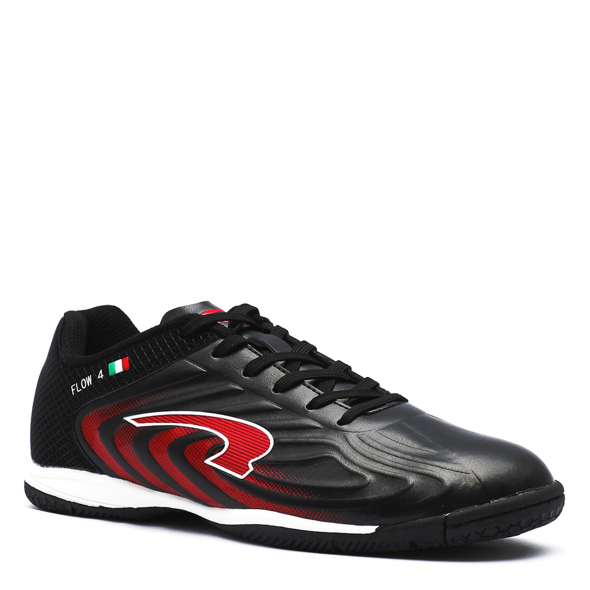 Black/Red - Kronos - Flow 4 Indoor Football Boots - 5