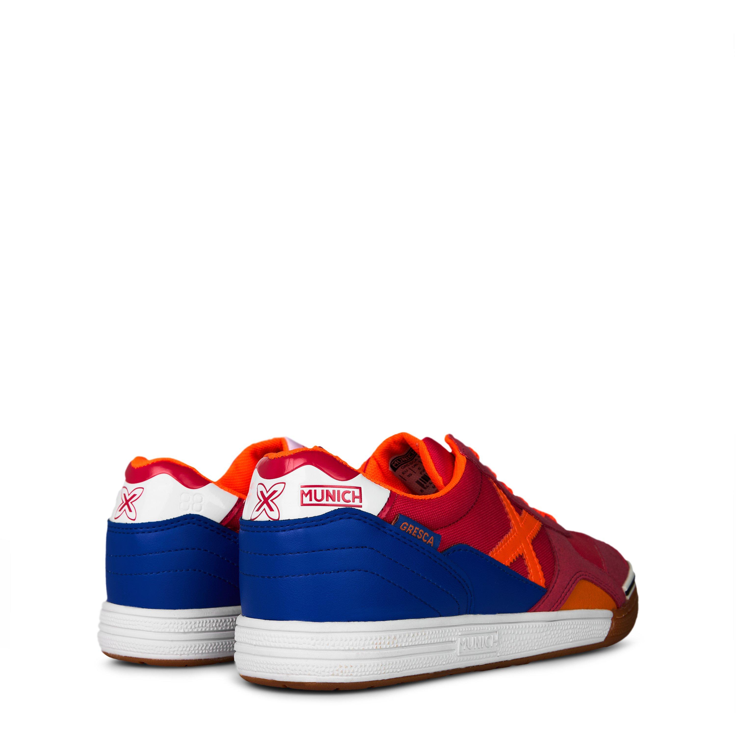 Crim/Orange/Blu - Munich - Gresca Indoor Football Shoes - 4