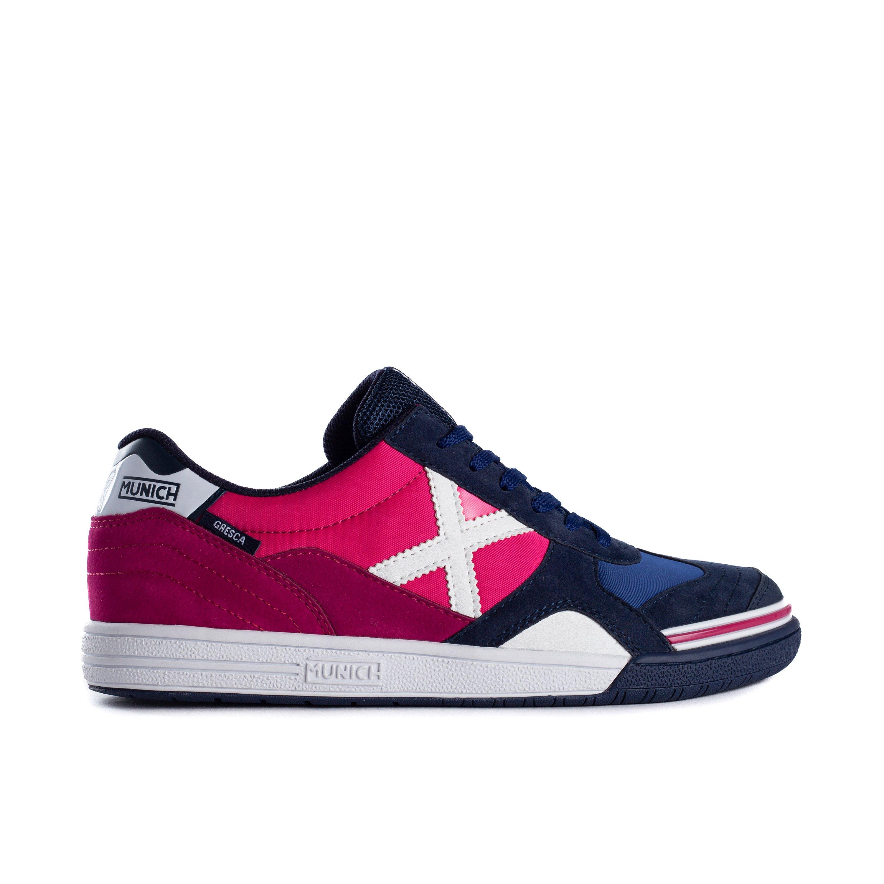 Navy/Fuchsia - Munich - Gresca Indoor Football Shoes - 1