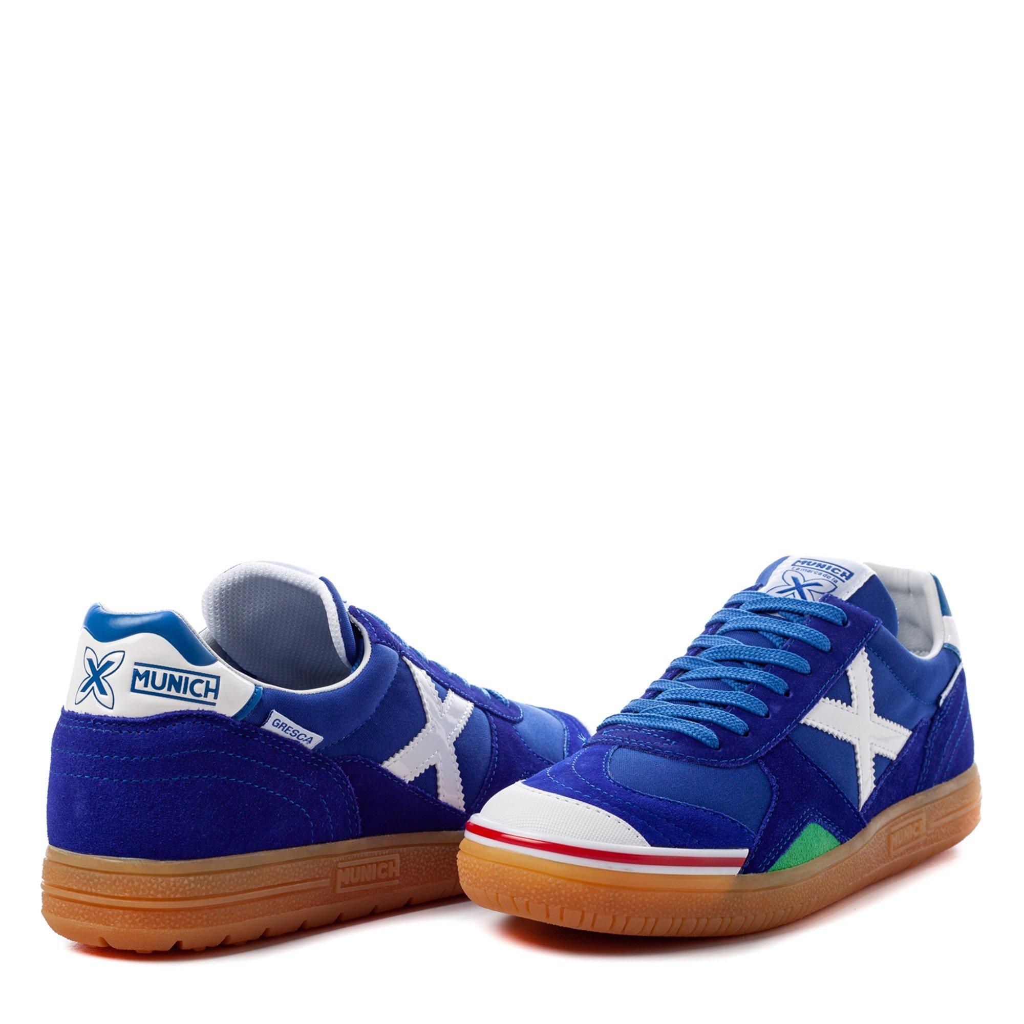 Blau/Weiß - Munich - Gresca Indoor Football Shoes - 4