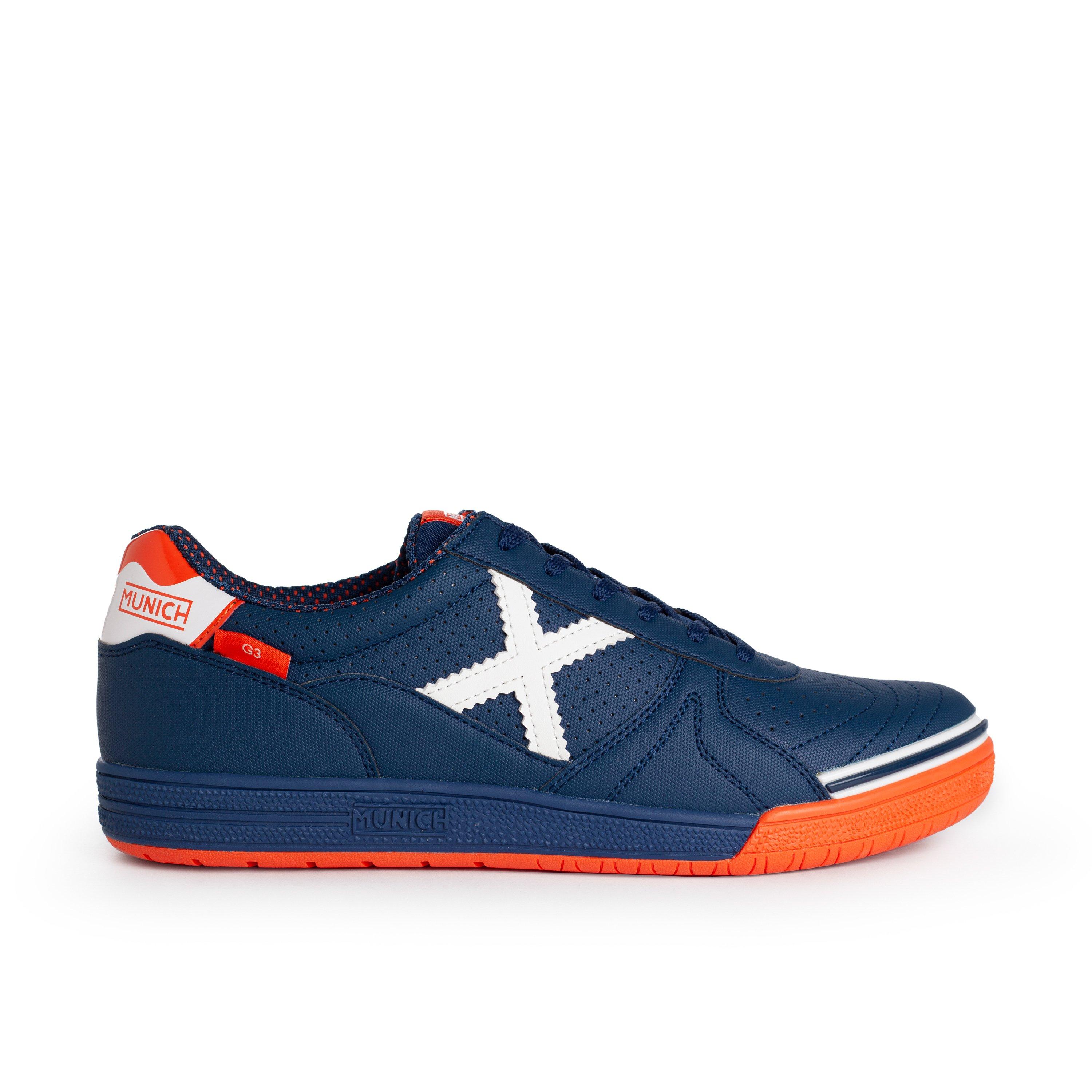 Navy/Orange - Munich - G3 Profit Indoor Football Shoes - 1