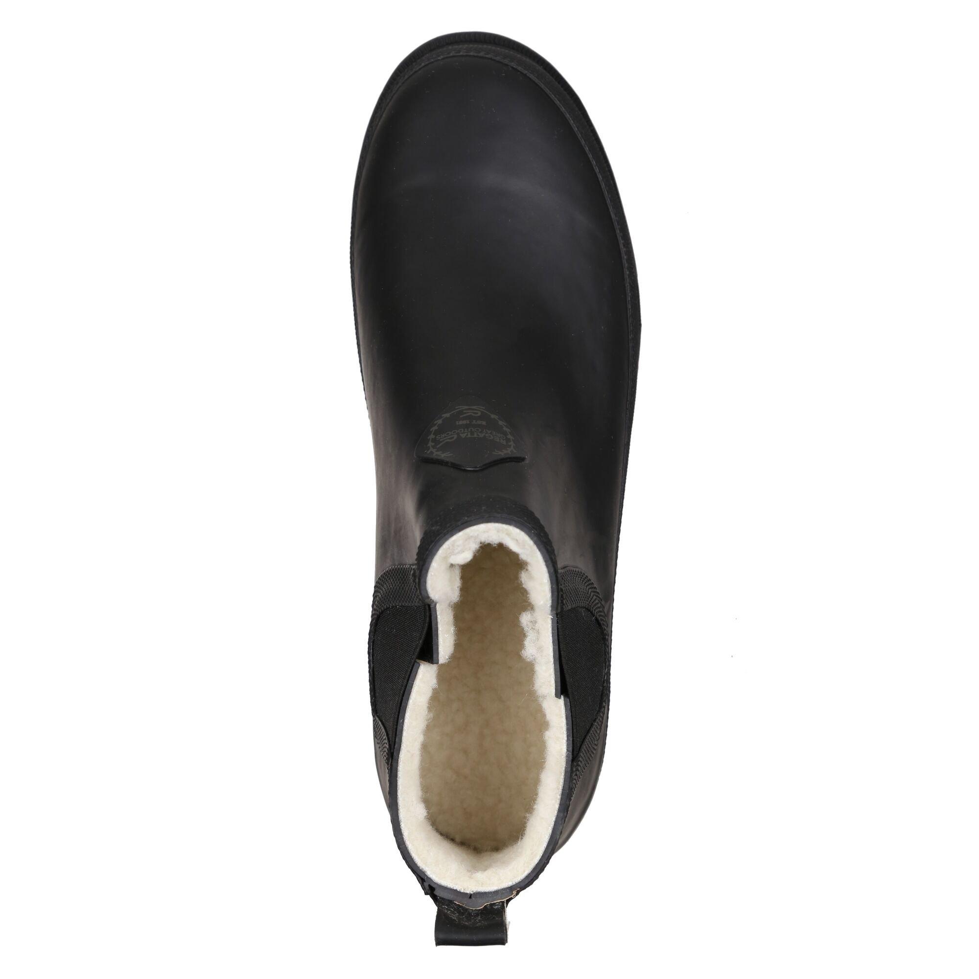 Black - Regatta - Lady Harper Cosy Ankle Wellies - 6