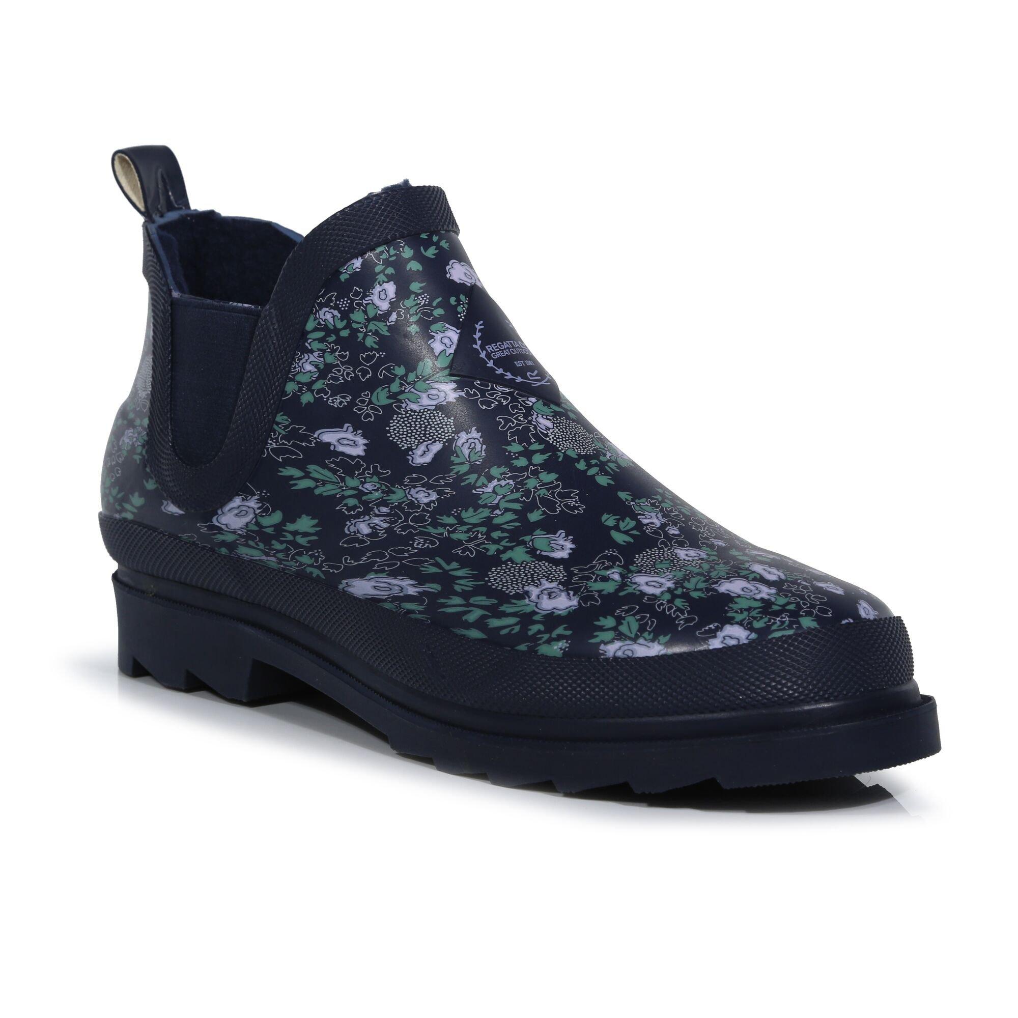 Navy/Floral - Regatta - Lady Harper Cosy Lined Ankle Wellington - 2