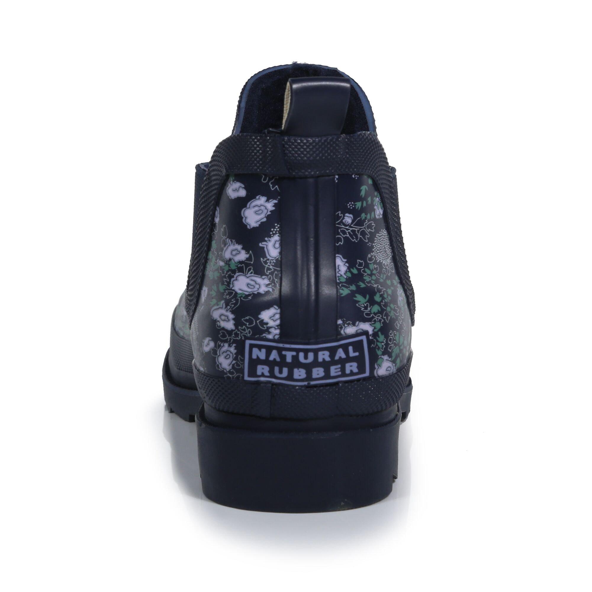 Navy/Floral - Regatta - Lady Harper Cosy Lined Ankle Wellington - 4