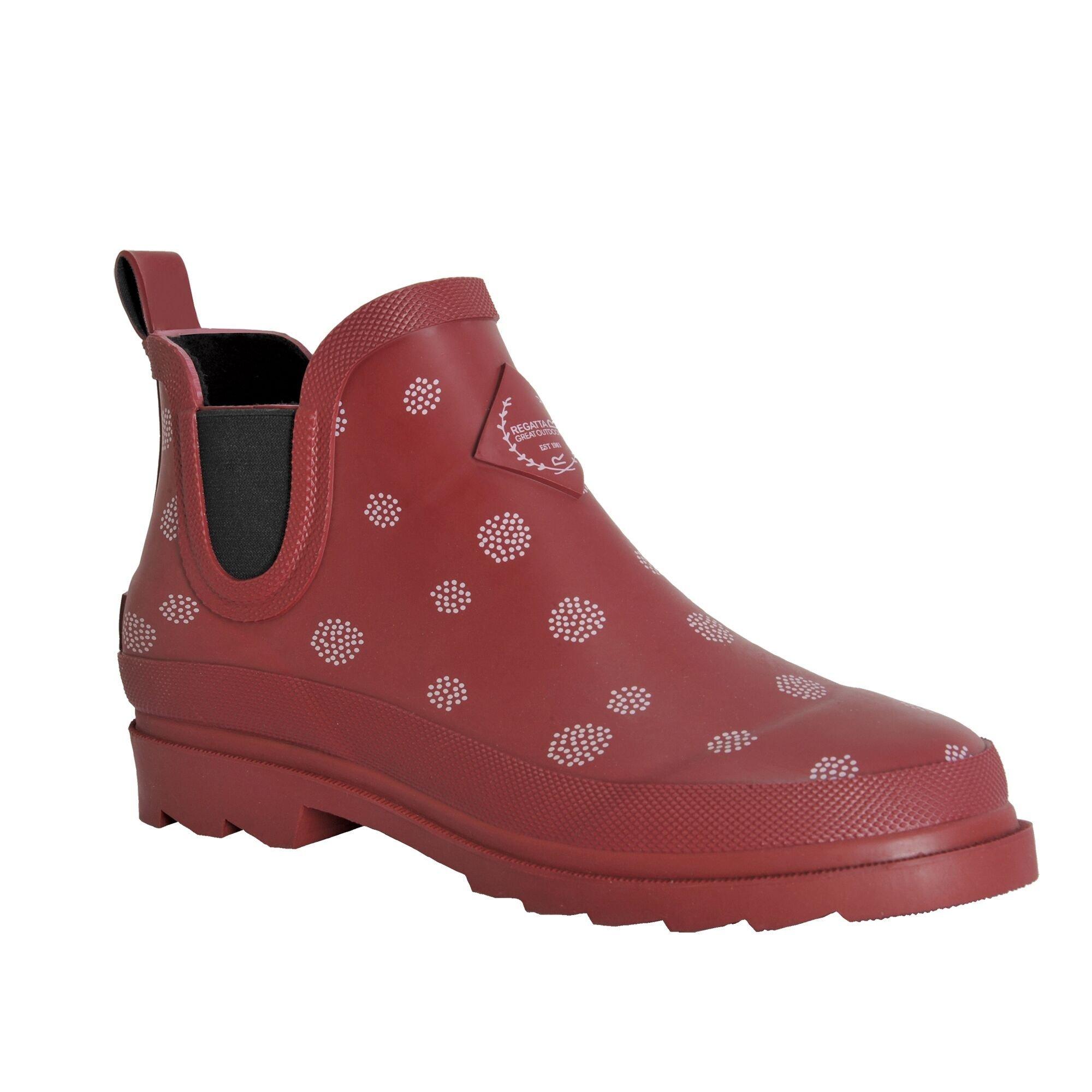 Regatta Women's Lady Harper Cosy Lined Ankle Wellington - Cabernet Dot - 5 (38)